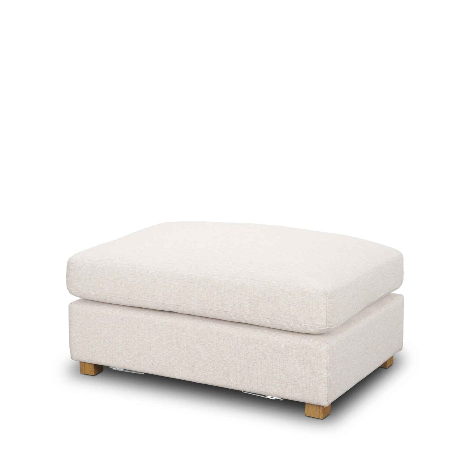 Halston Small Ottoman Oatmeal Performance Fabric by Mercana at ZIN Home