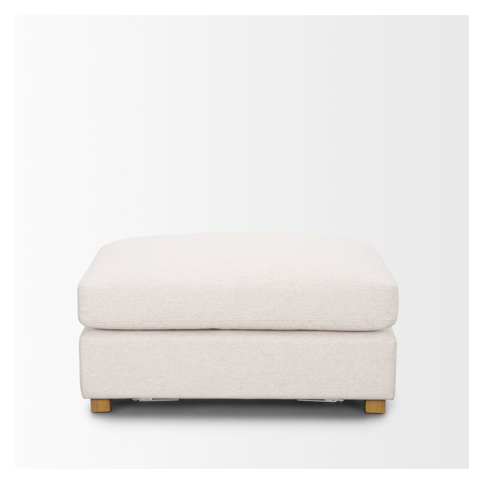 Halston Small Ottoman Oatmeal Performance Fabric by Mercana at ZIN Home