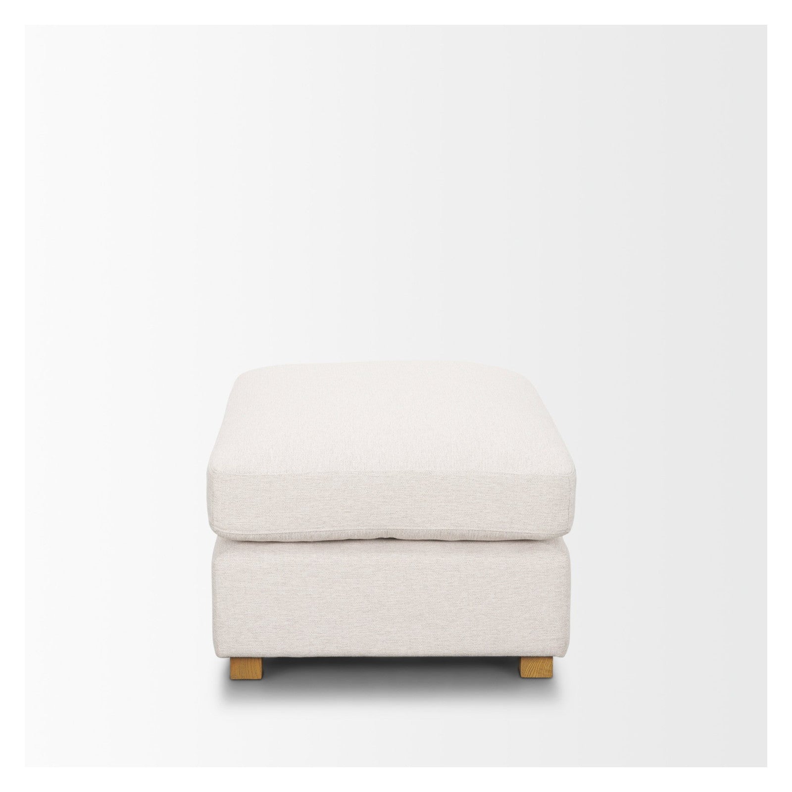 Halston Small Ottoman Oatmeal Performance Fabric by Mercana at ZIN Home