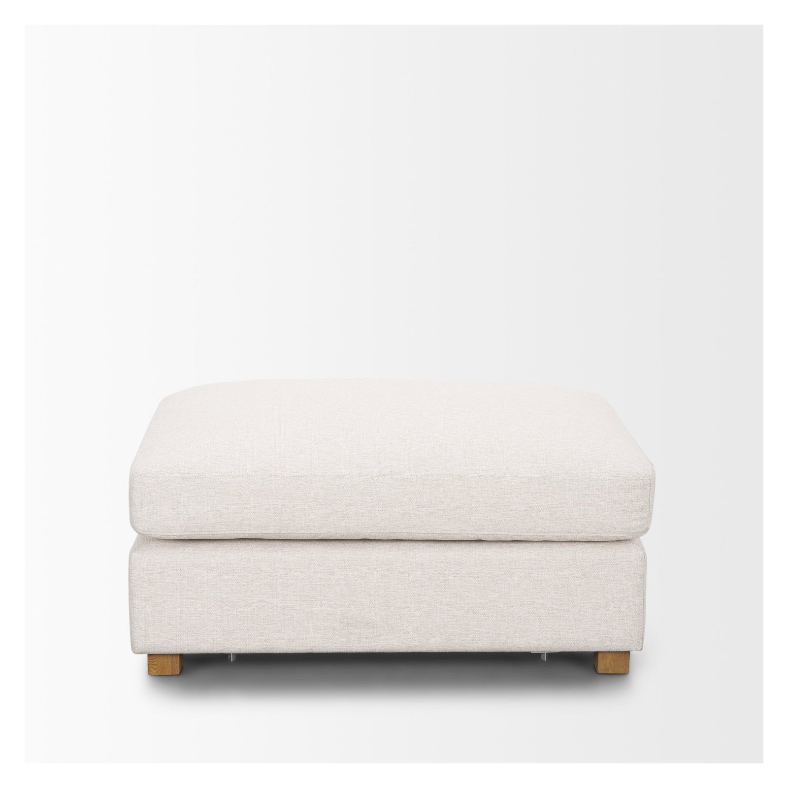 Halston Small Ottoman Oatmeal Performance Fabric by Mercana at ZIN Home