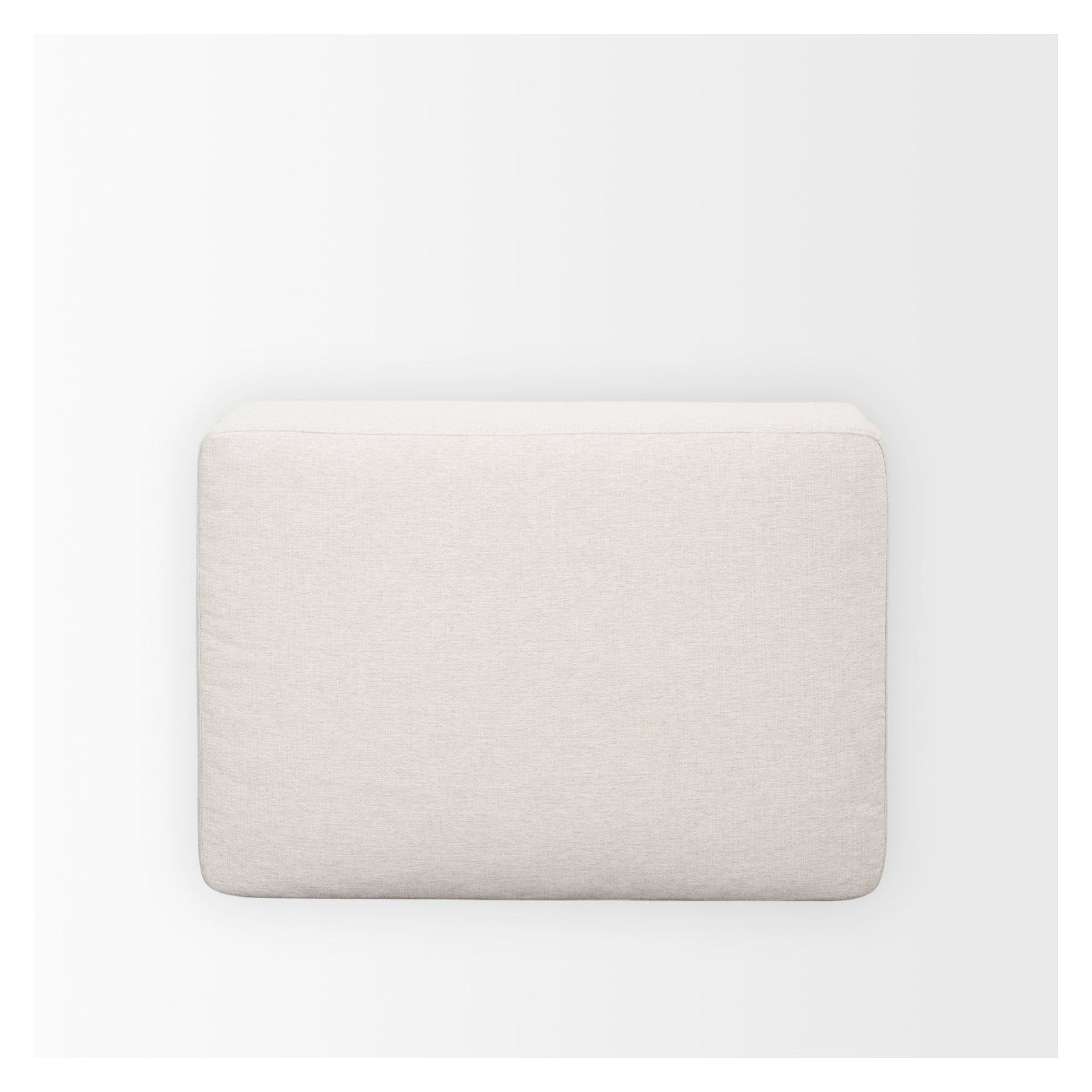 Halston Small Ottoman Oatmeal Performance Fabric by Mercana at ZIN Home