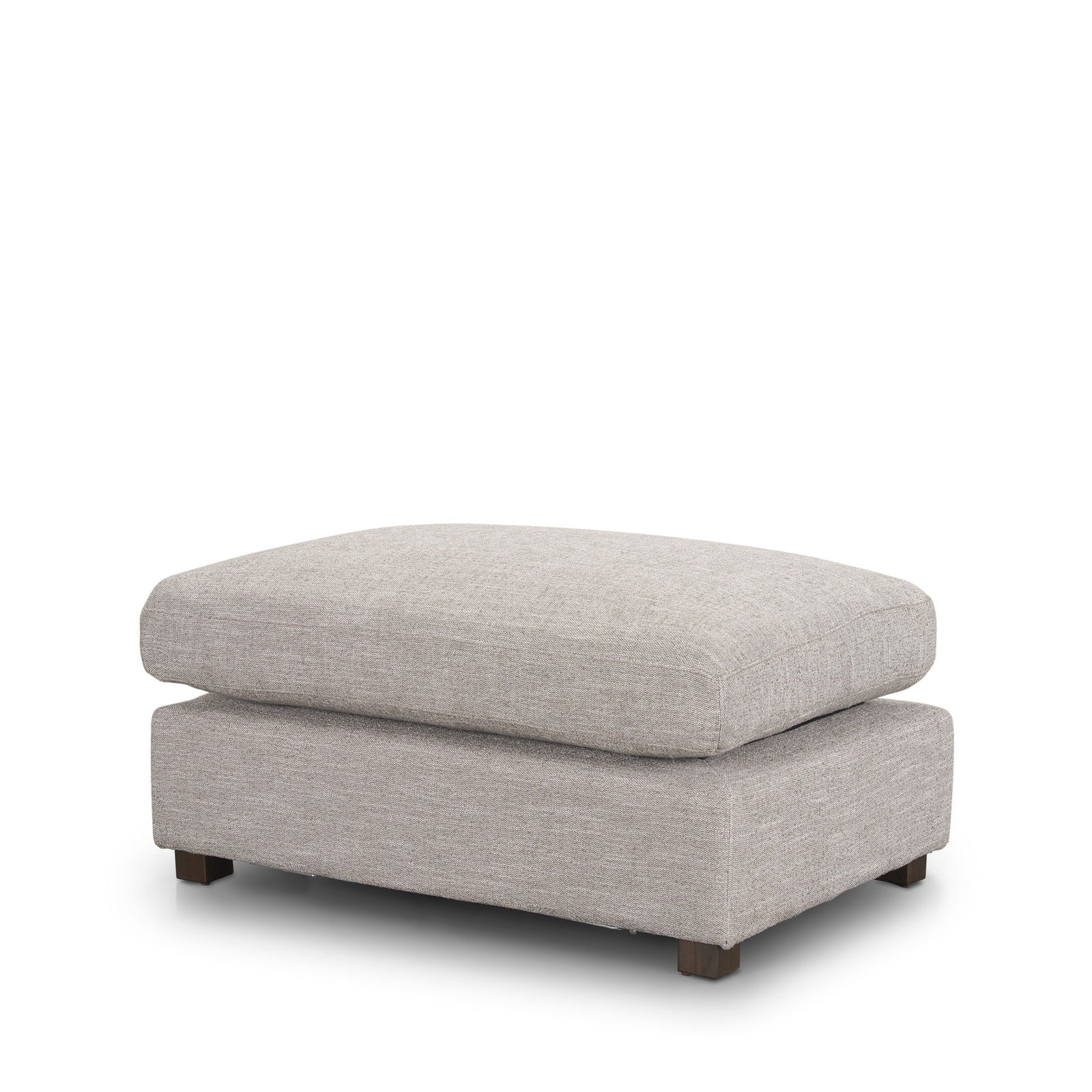 Halston Small Ottoman Light Gray Performance Fabric by Mercana at ZIN Home