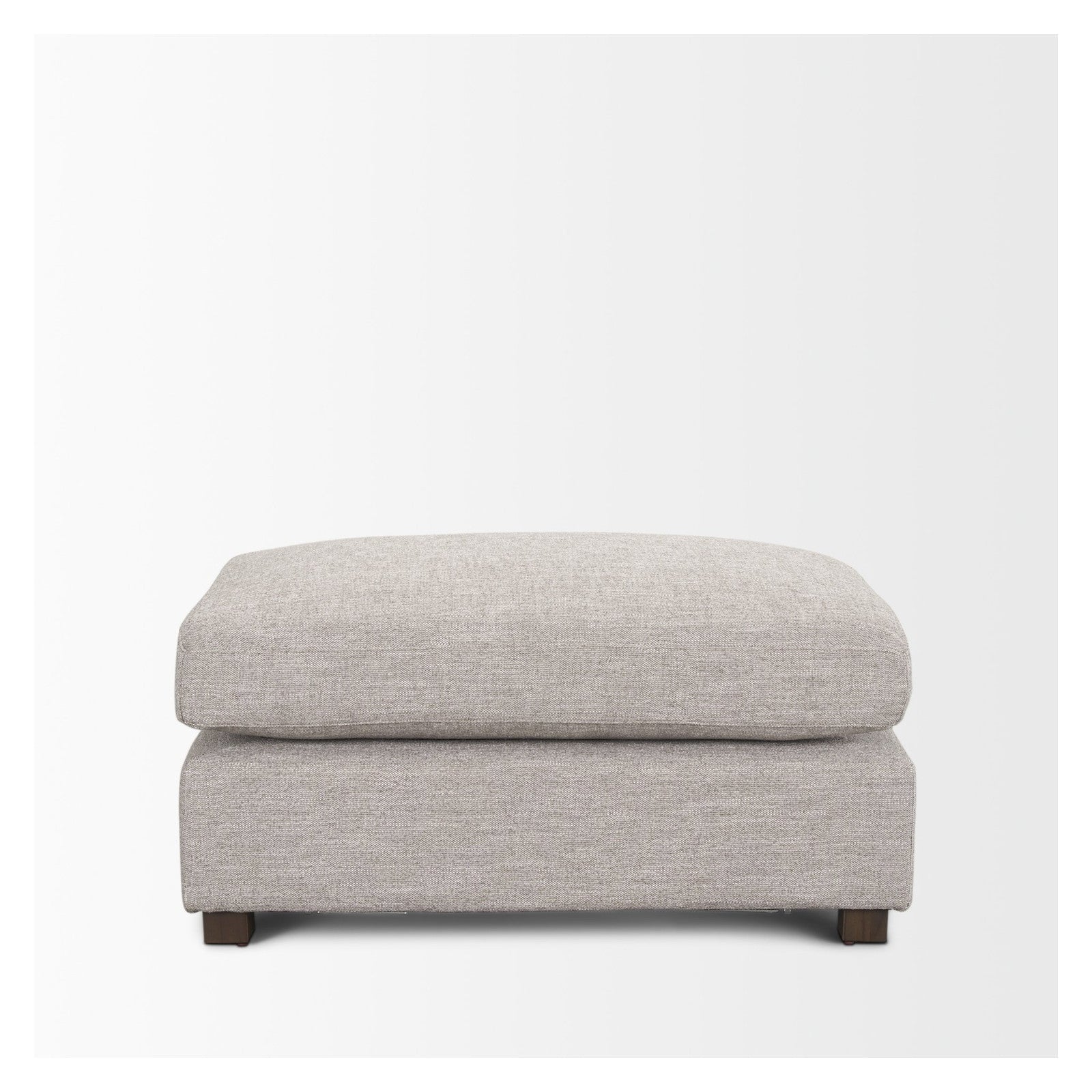 Halston Small Ottoman Light Gray Performance Fabric by Mercana at ZIN Home