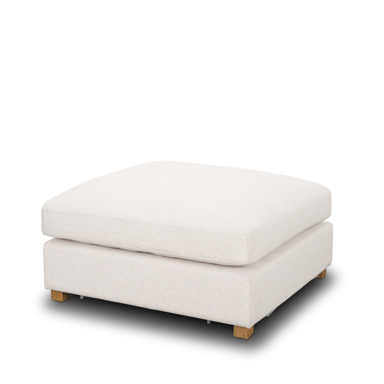 Halston Large Ottoman Oatmeal Performance Fabric by Mercana at ZIN Home