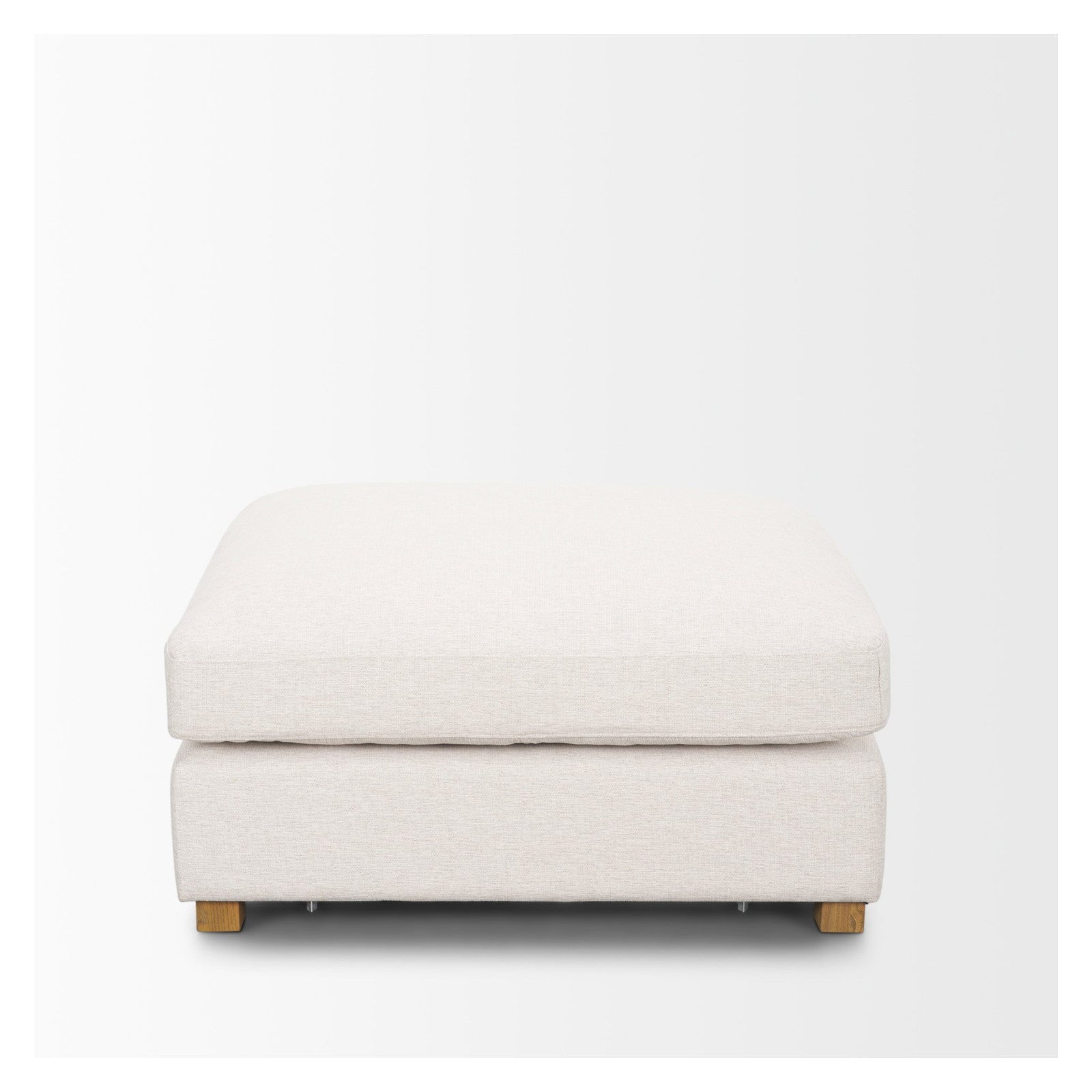 Halston Large Ottoman Oatmeal Performance Fabric by Mercana at ZIN Home
