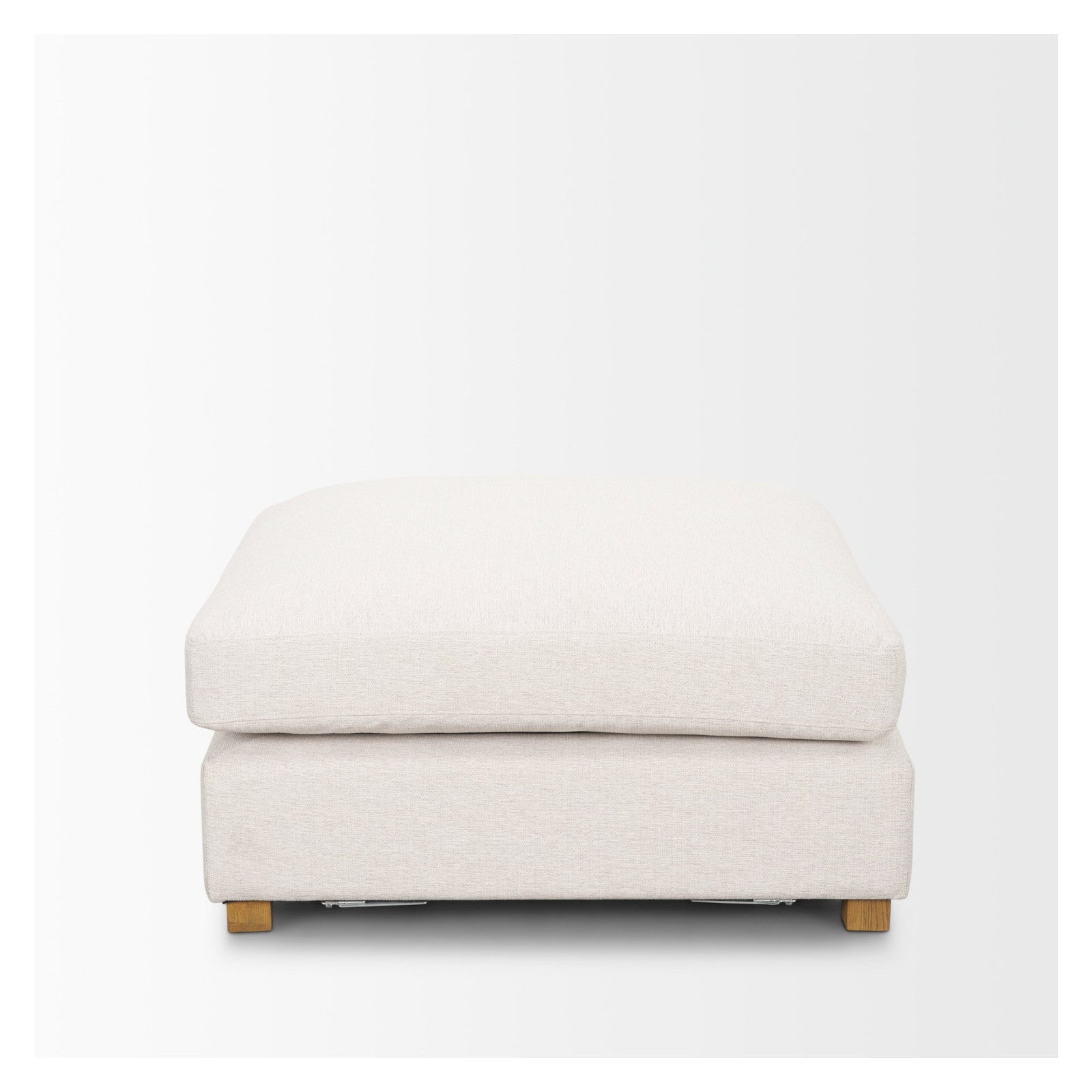 Halston Large Ottoman Oatmeal Performance Fabric by Mercana at ZIN Home