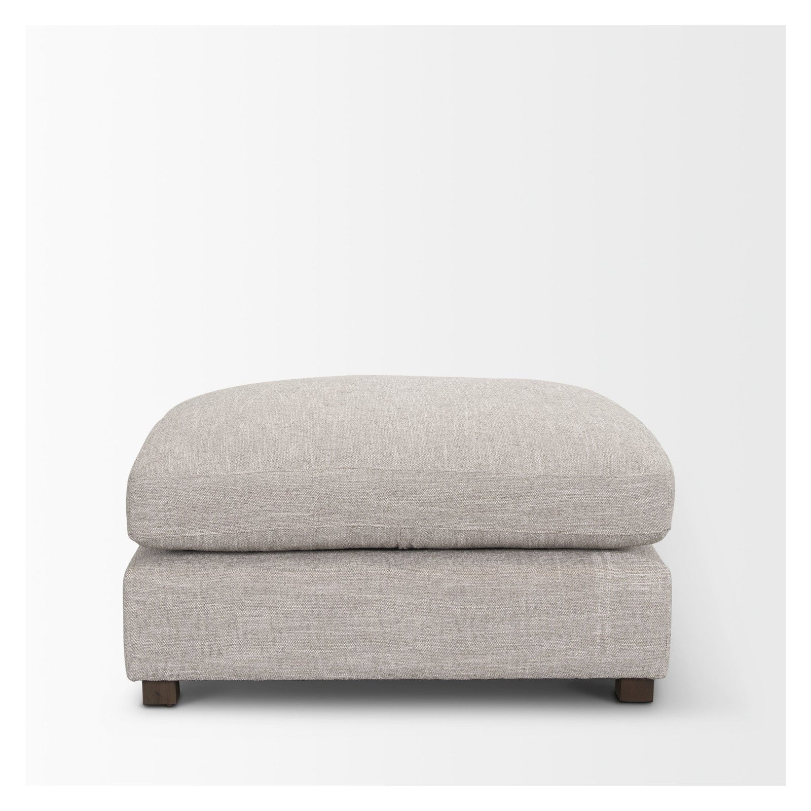 Halston Large Ottoman Light Gray Performance Fabric by Mercana at ZIN Home