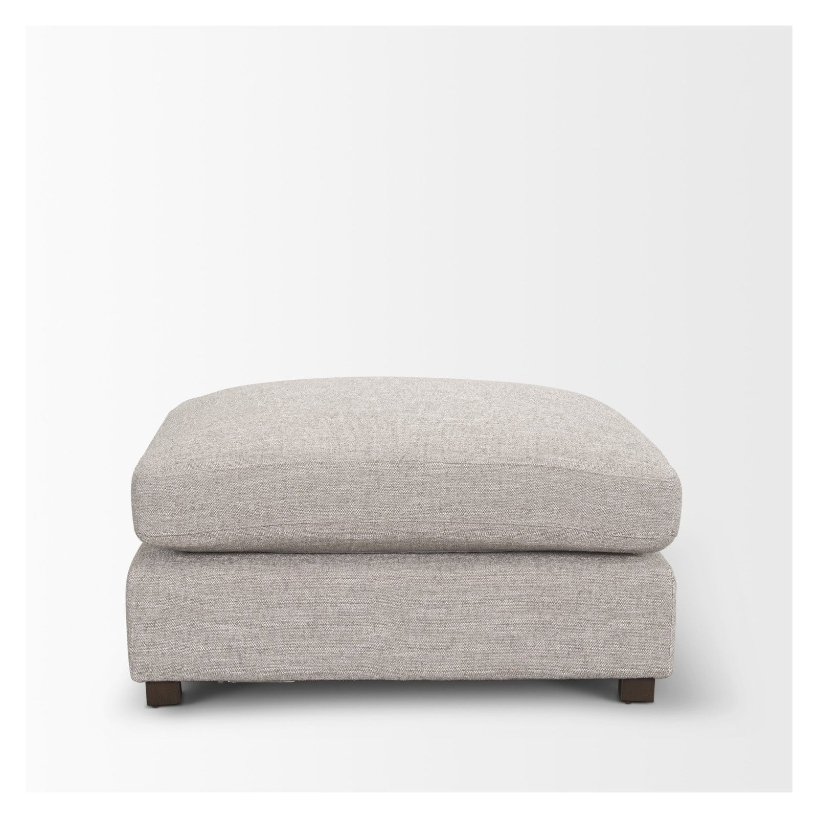 Halston Large Ottoman Light Gray Performance Fabric by Mercana at ZIN Home