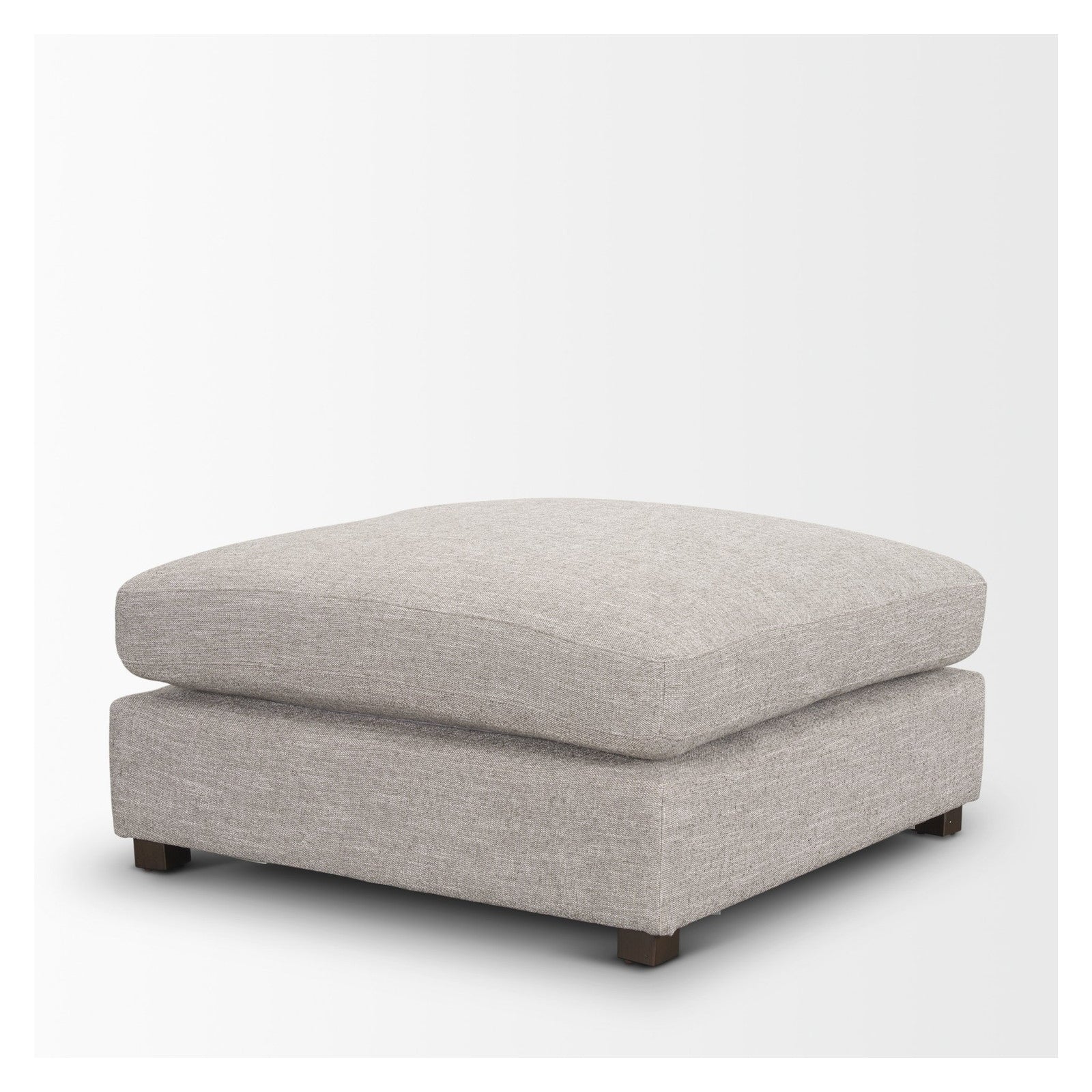 Halston Large Ottoman Light Gray Performance Fabric by Mercana at ZIN Home