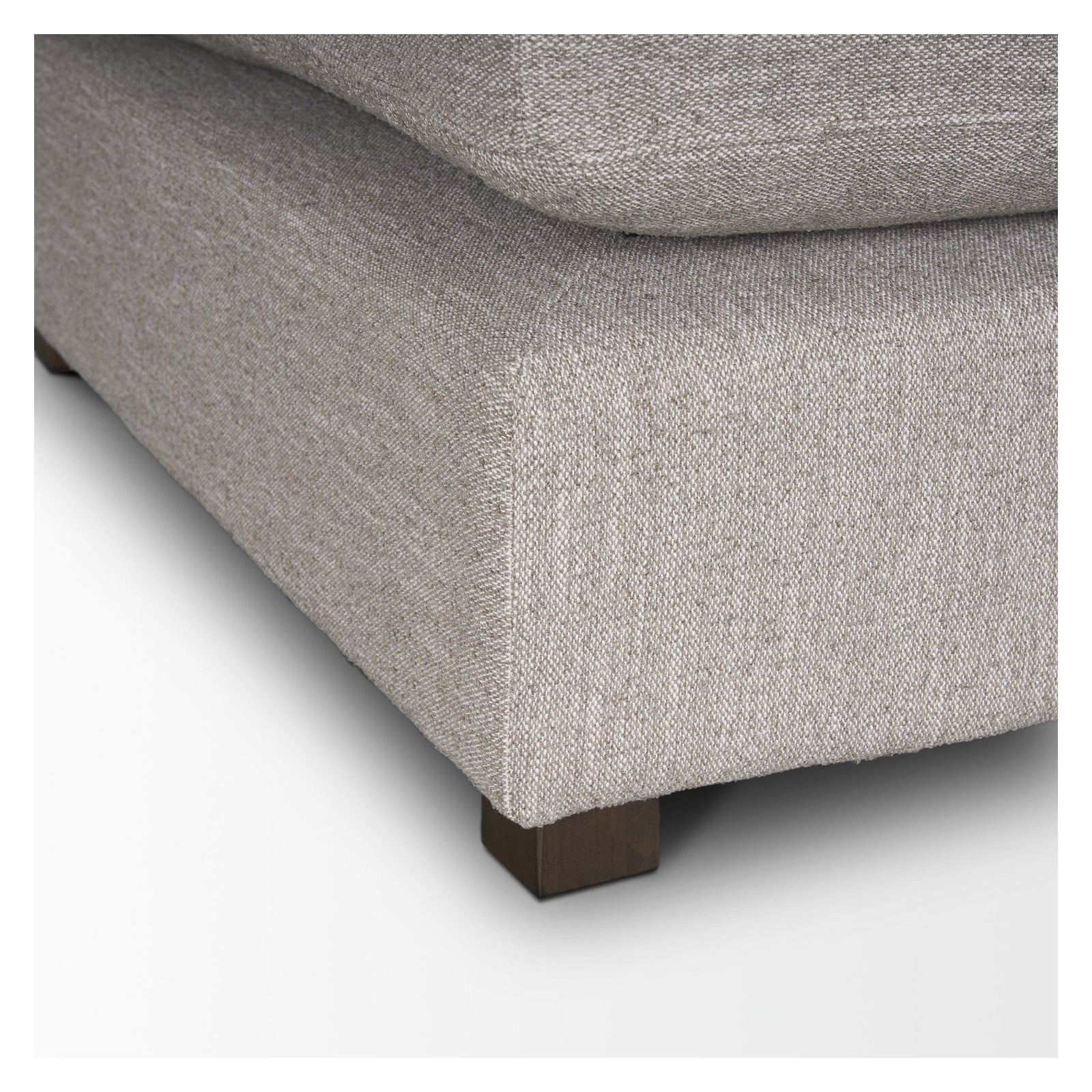 Halston Large Ottoman Light Gray Performance Fabric by Mercana at ZIN Home