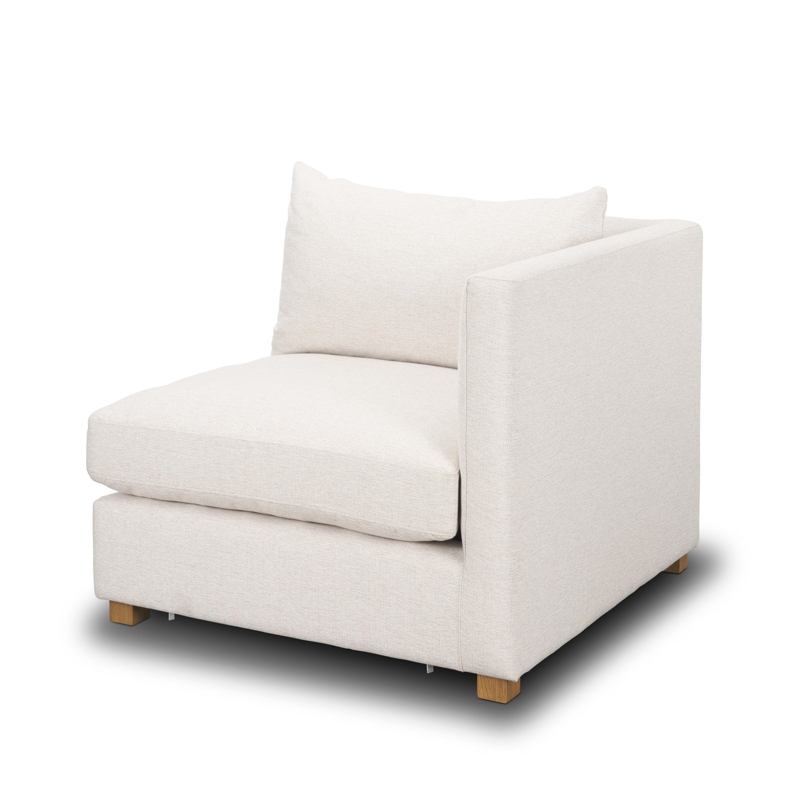 Halston Right Arm Sectional Piece Oatmeal Performance Fabric by Mercana at ZIN Home