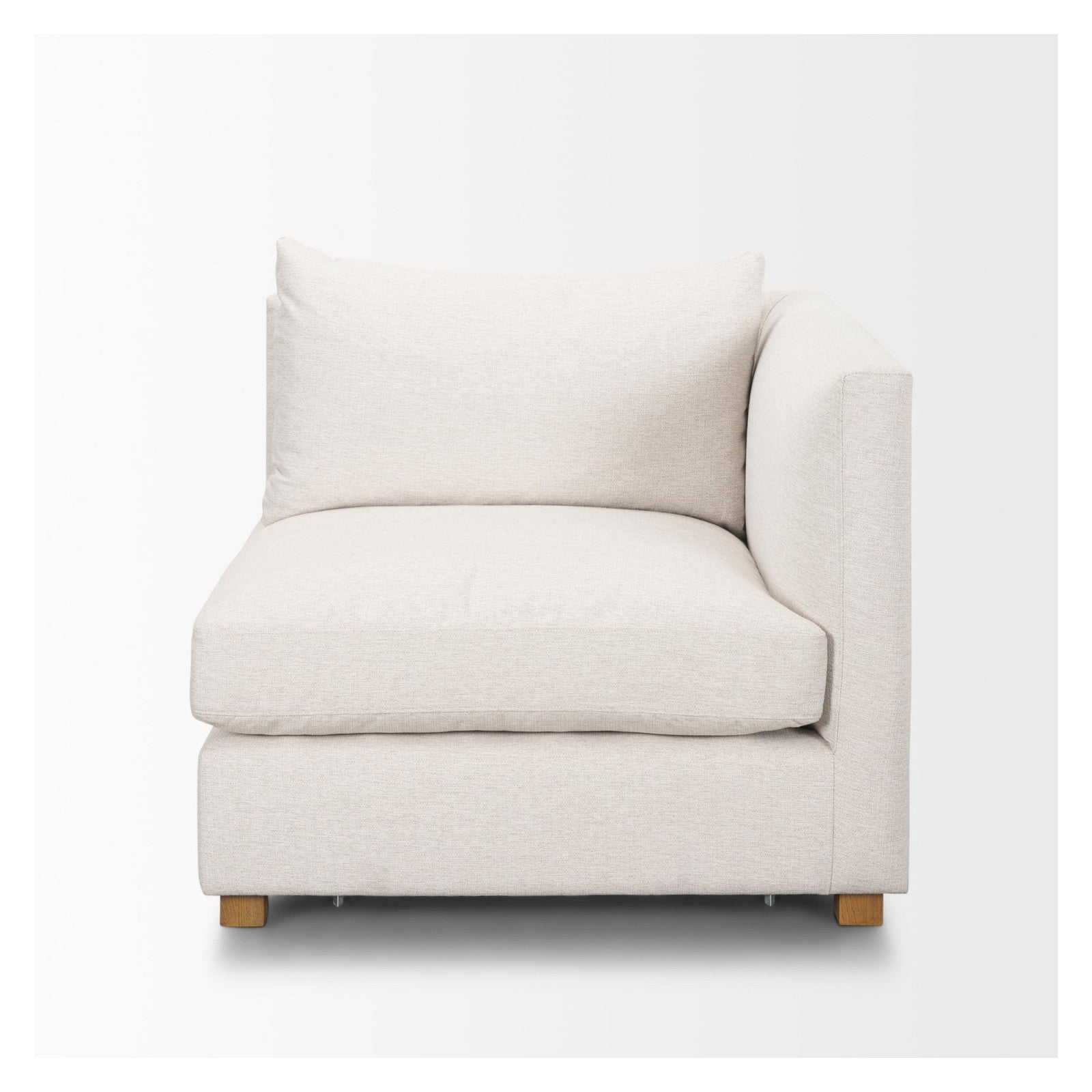 Halston Right Arm Sectional Piece Oatmeal Performance Fabric by Mercana at ZIN Home