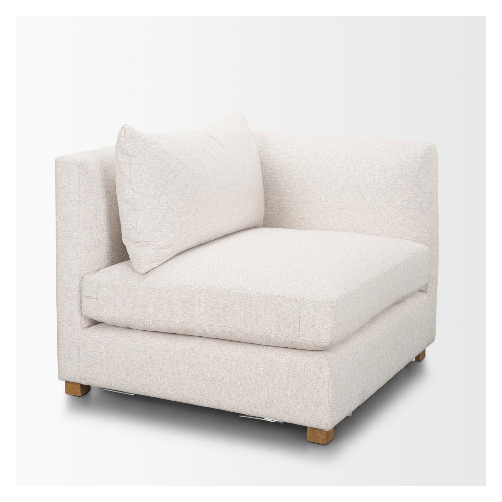 Halston Right Arm Sectional Piece Oatmeal Performance Fabric by Mercana at ZIN Home