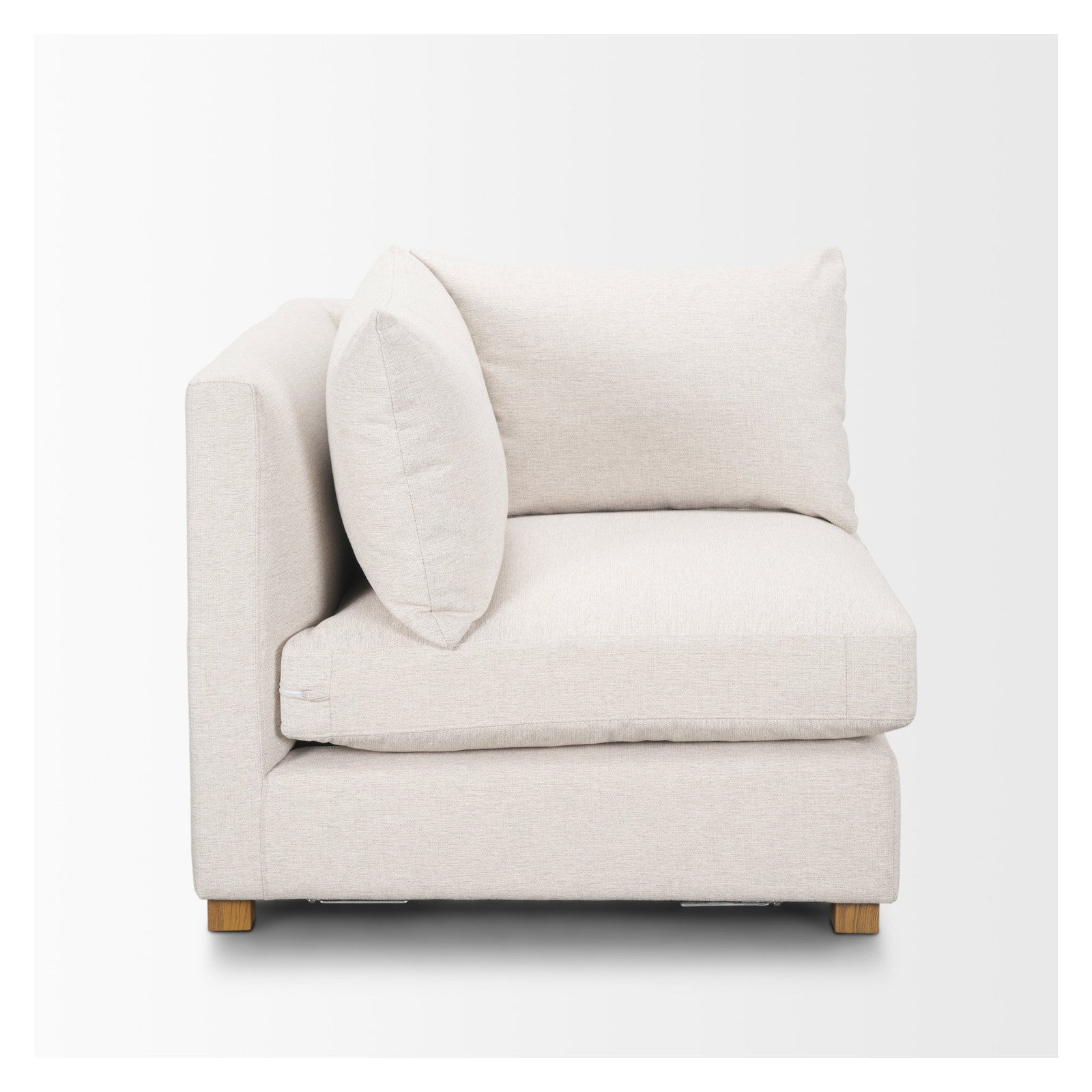 Halston Corner Sectional Piece Oatmeal Performance Fabric by Mercana at ZIN Home