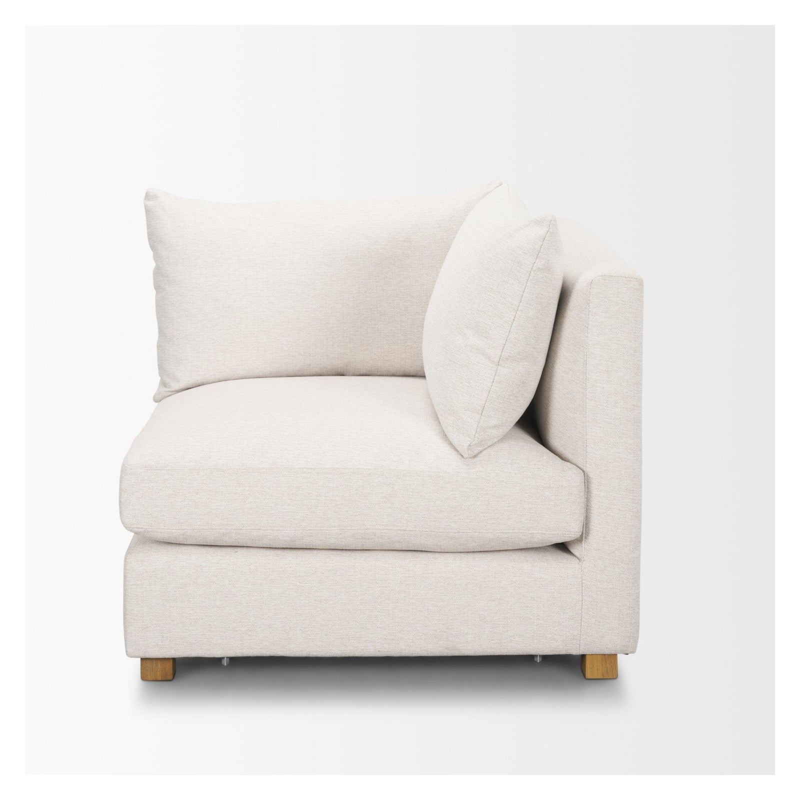 Halston Corner Sectional Piece Oatmeal Performance Fabric by Mercana at ZIN Home