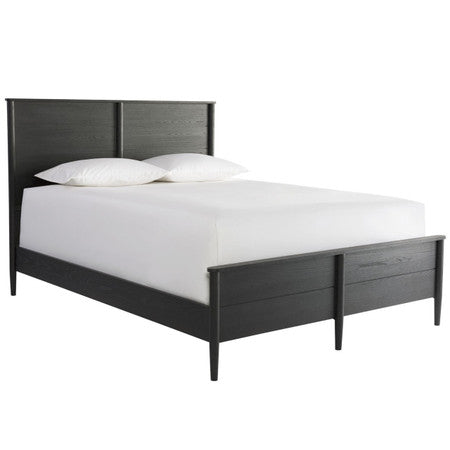 Langley Black Wooden Queen Size Panel Bed