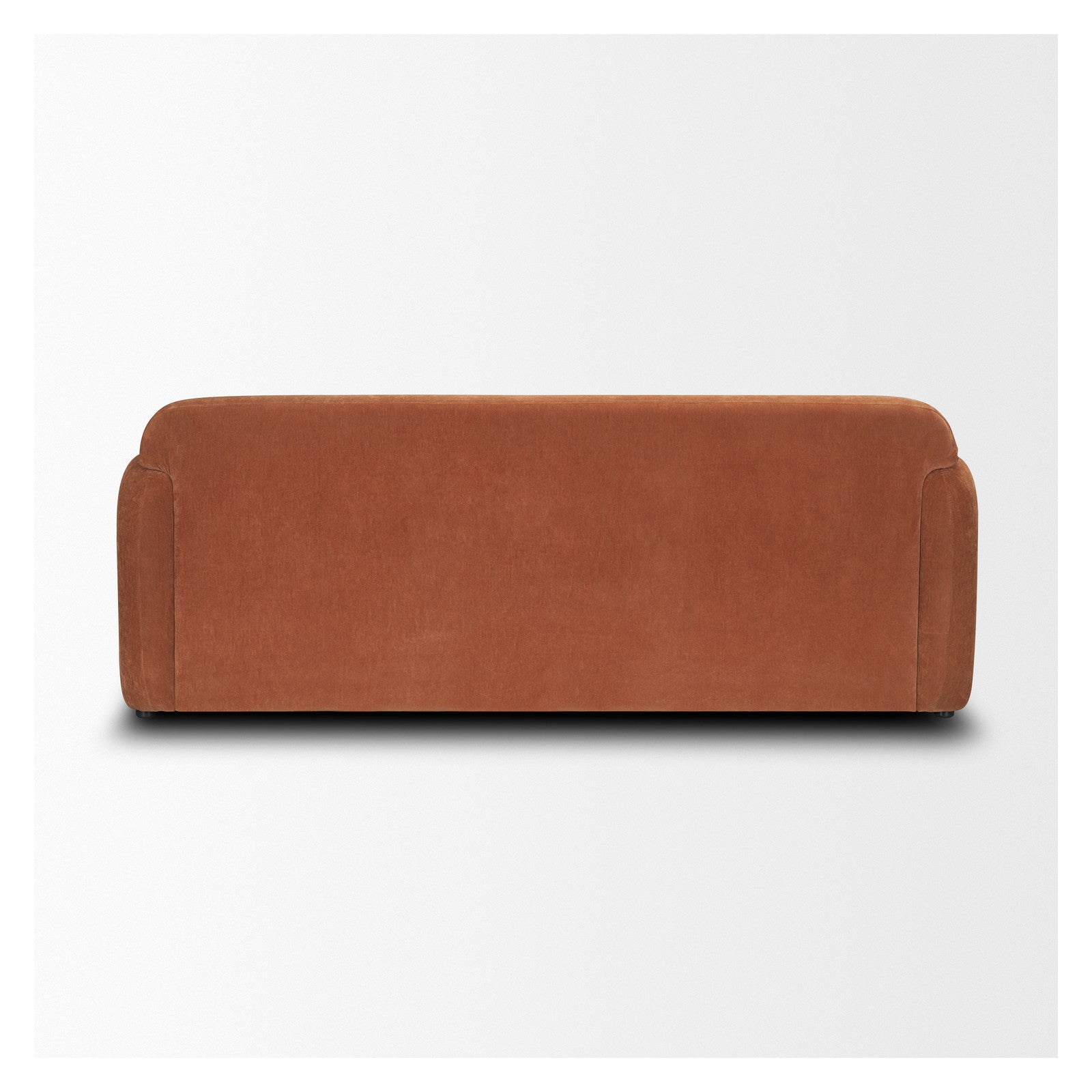 Saga Stonewashed Rust Chenille Fabric 3 Seater Sofa by Mercana at ZIN Home