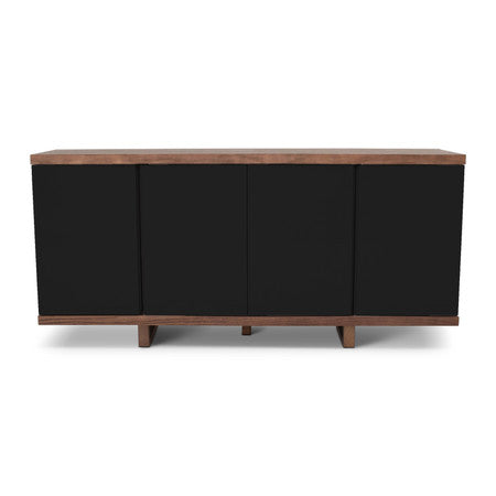Modern Brazilian Copany Buffet Nogal Frame - Black Doors