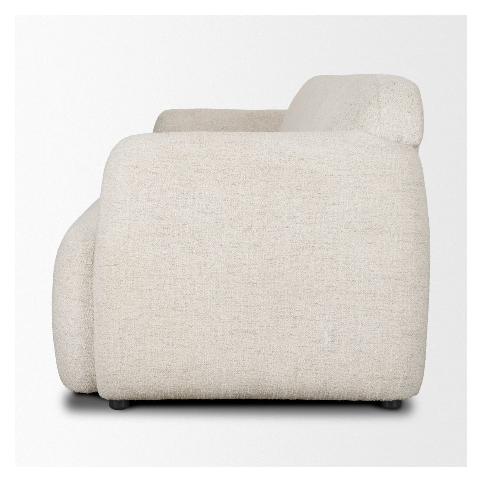 Saga Cream Fabric 3 Seater Sofa by Mercana at ZIN Home