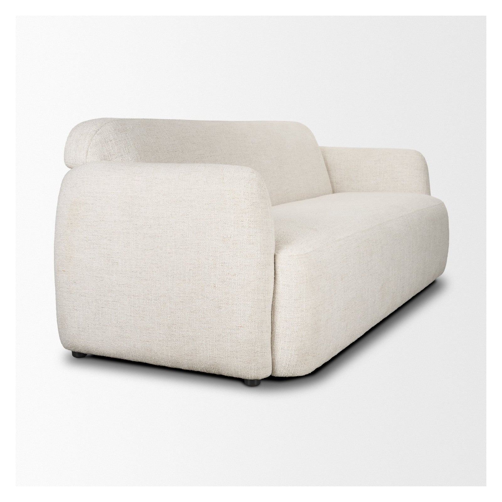 Saga Cream Fabric 3 Seater Sofa by Mercana at ZIN Home