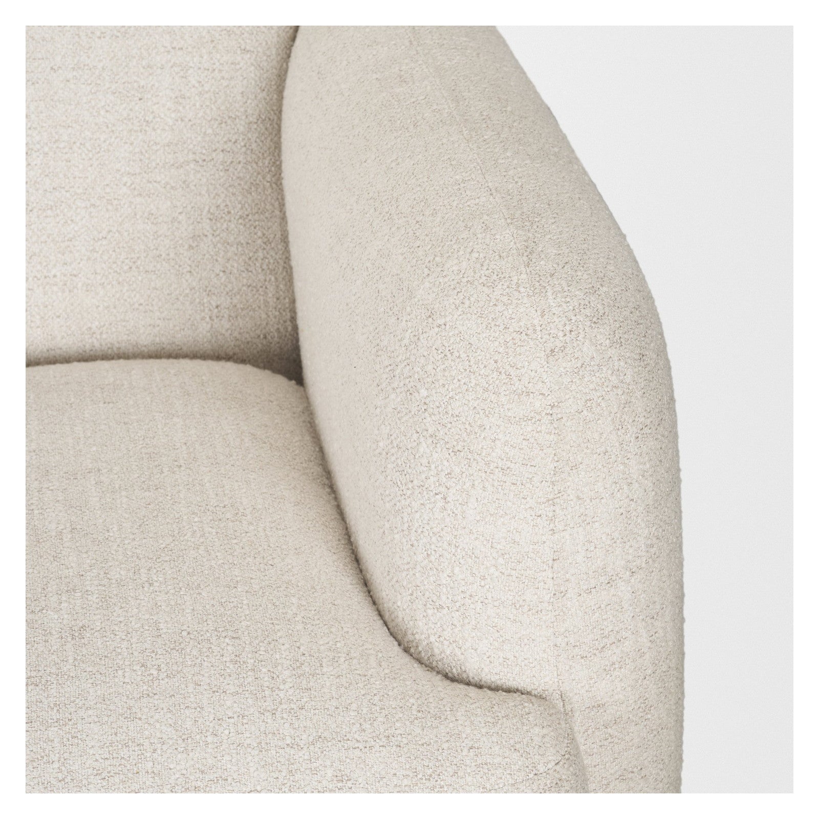 Saga Cream Fabric 3 Seater Sofa by Mercana at ZIN Home
