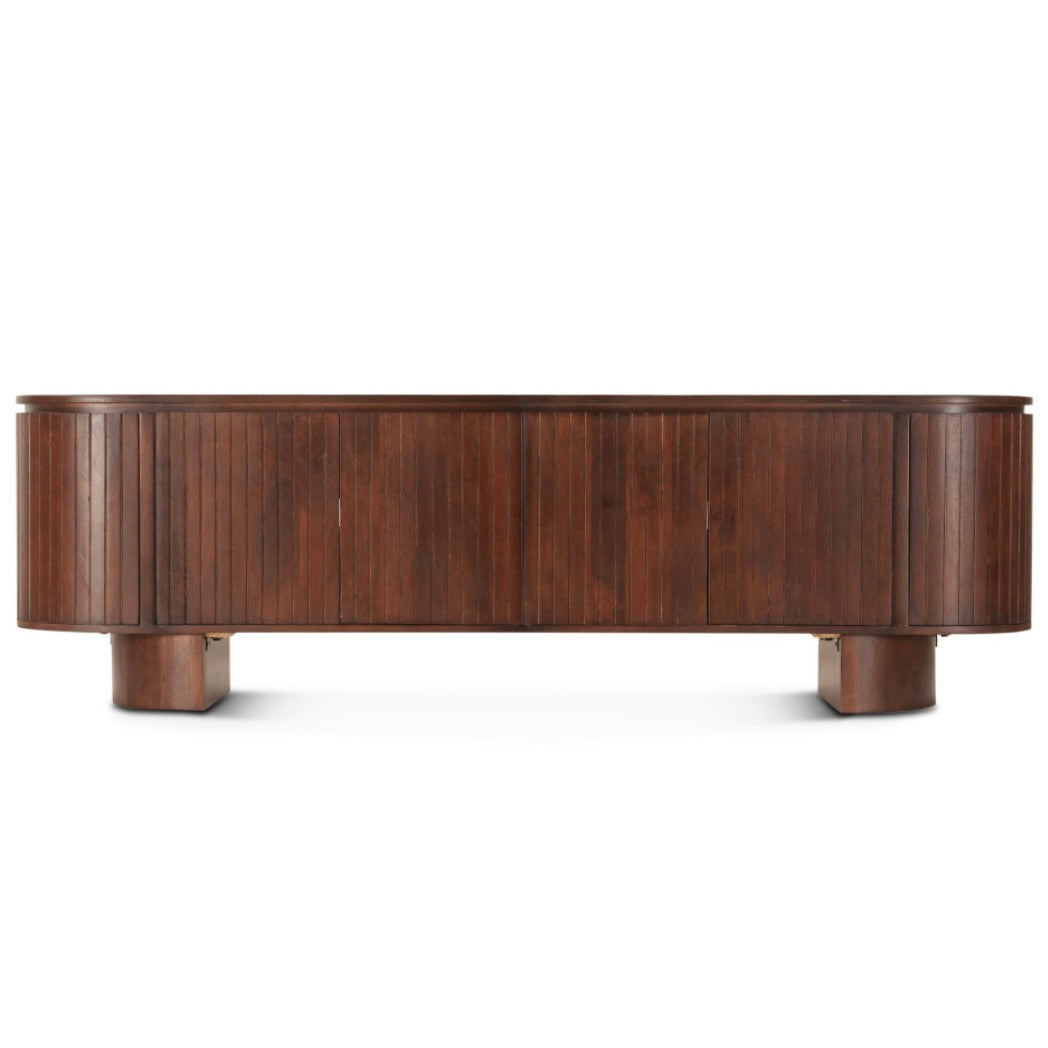 Athena 79" Media Cabinet Aged Mahogany