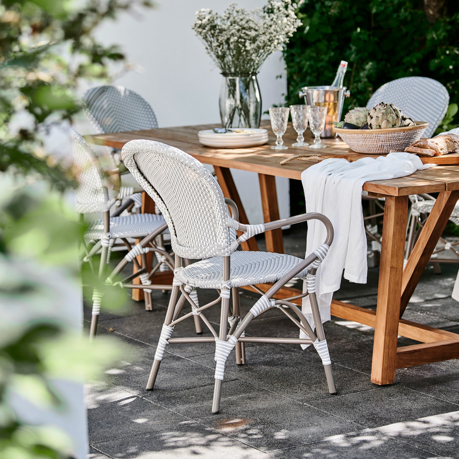 Isabell Outdoor Bistro Arm Chair by Sika Design - view 7