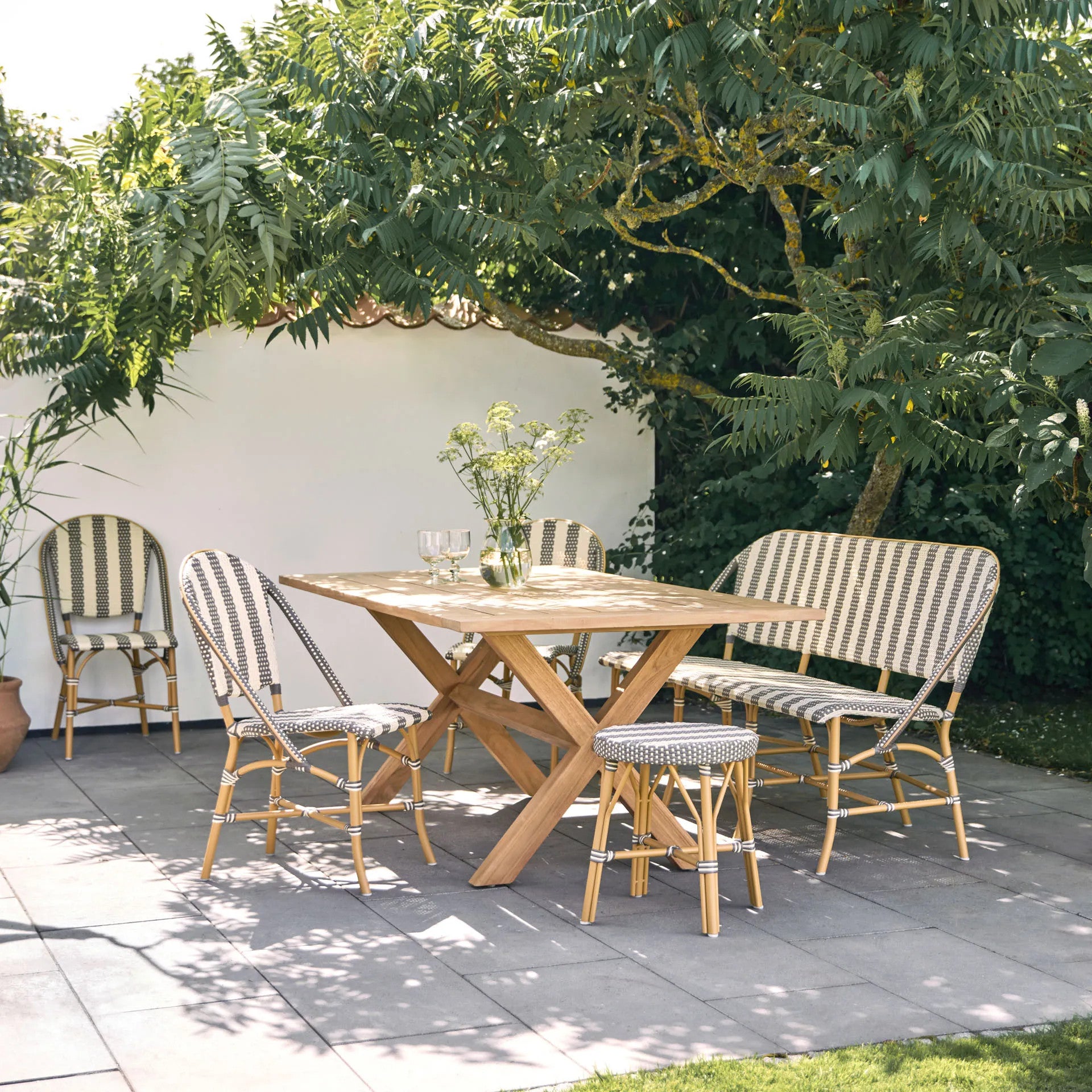 Simone Exterior Stool - Stripe by Sika Design - view 6