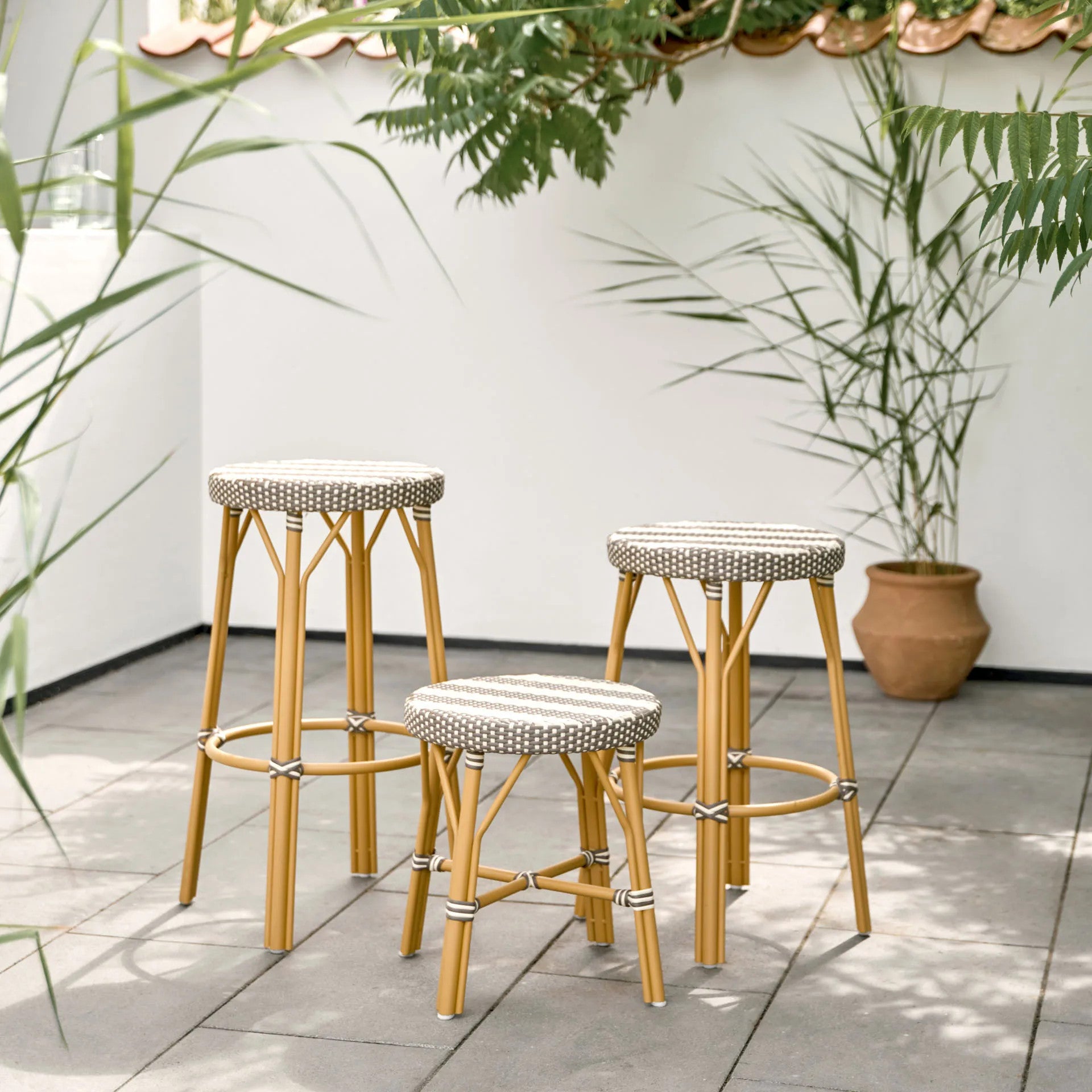 Simone Exterior Stool - Stripe by Sika Design - view 7