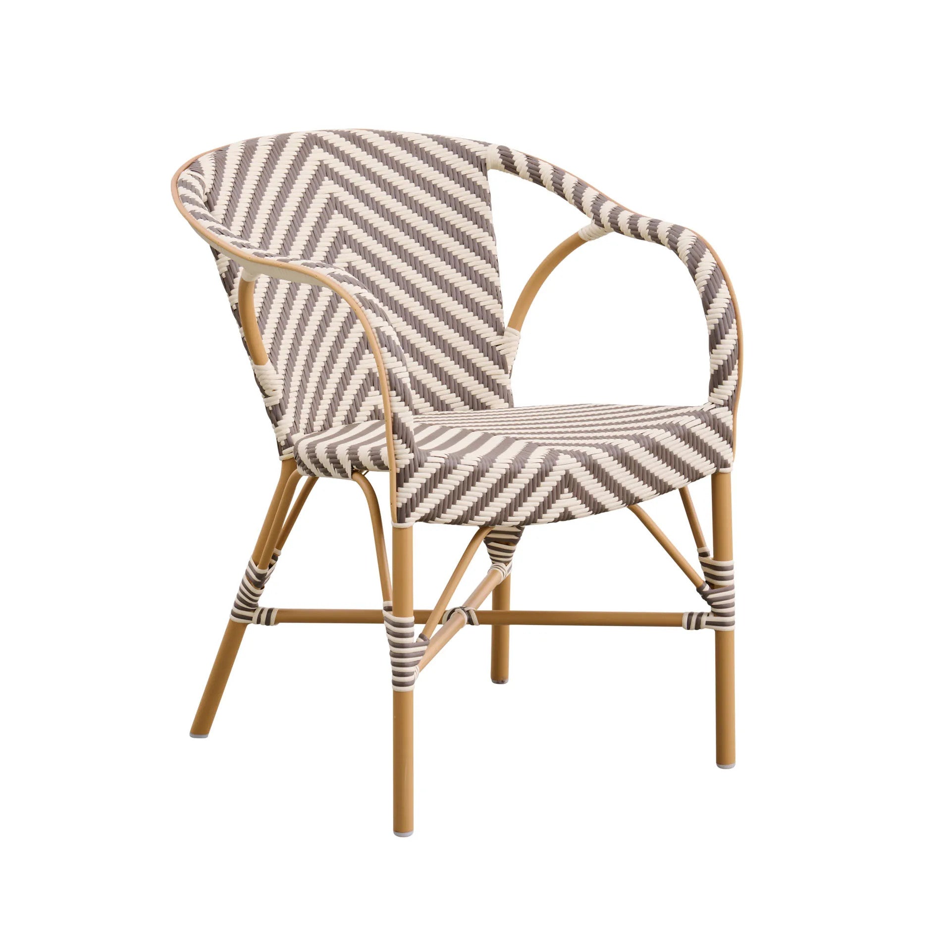 Madeleine Outdoor Bistro Arm Chair - Chevron by Sika Design
