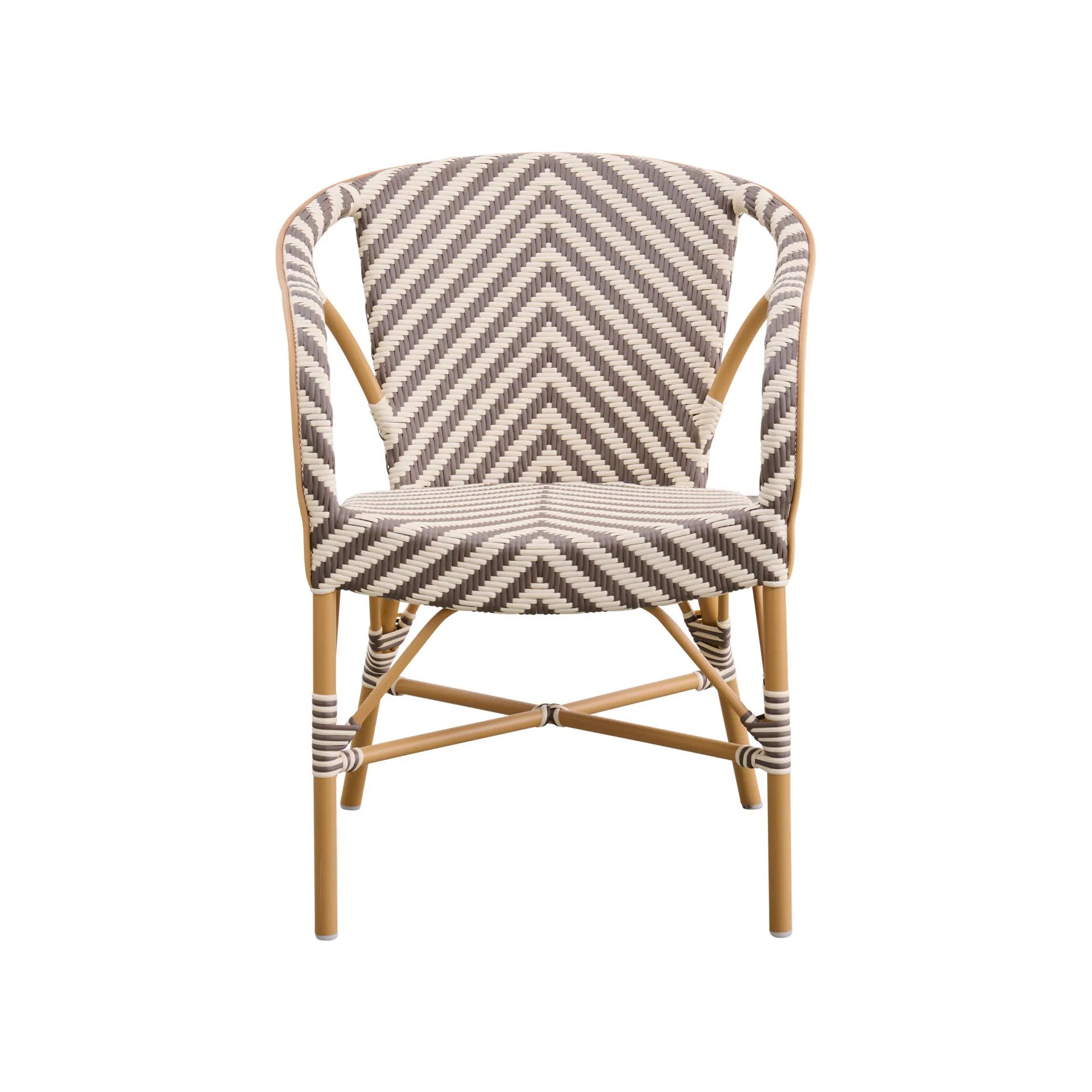 Madeleine Outdoor Bistro Arm Chair - Chevron by Sika Design - view 3