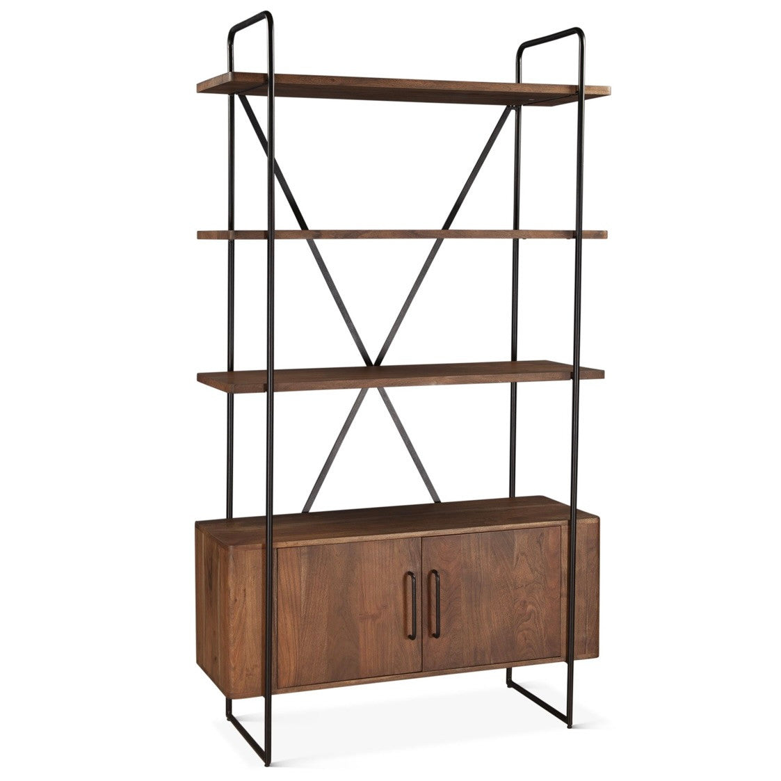 Valor 46" Bookshelf in Pecan Brown