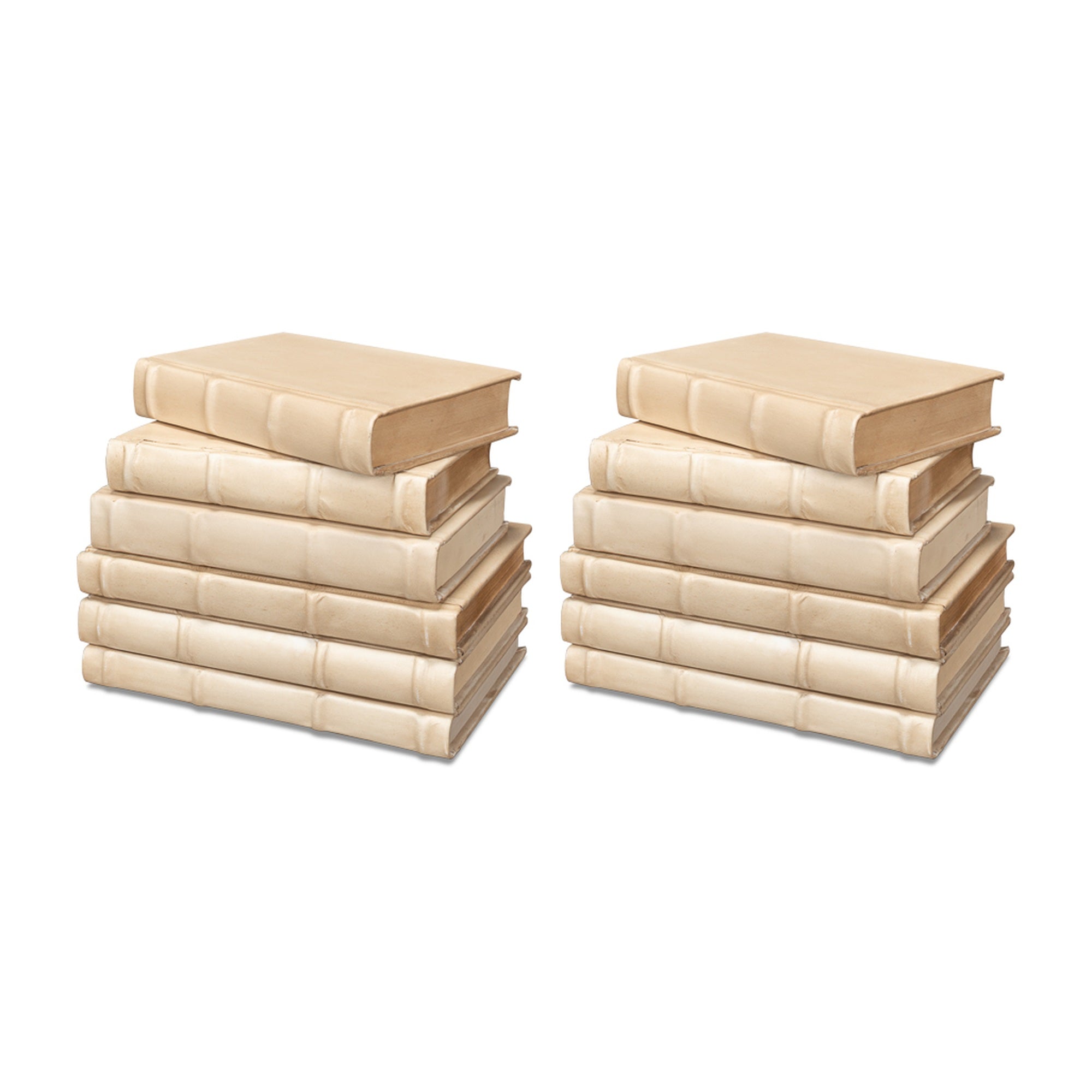 Books, Set Of 12, Antique White by Sarreid Ltd