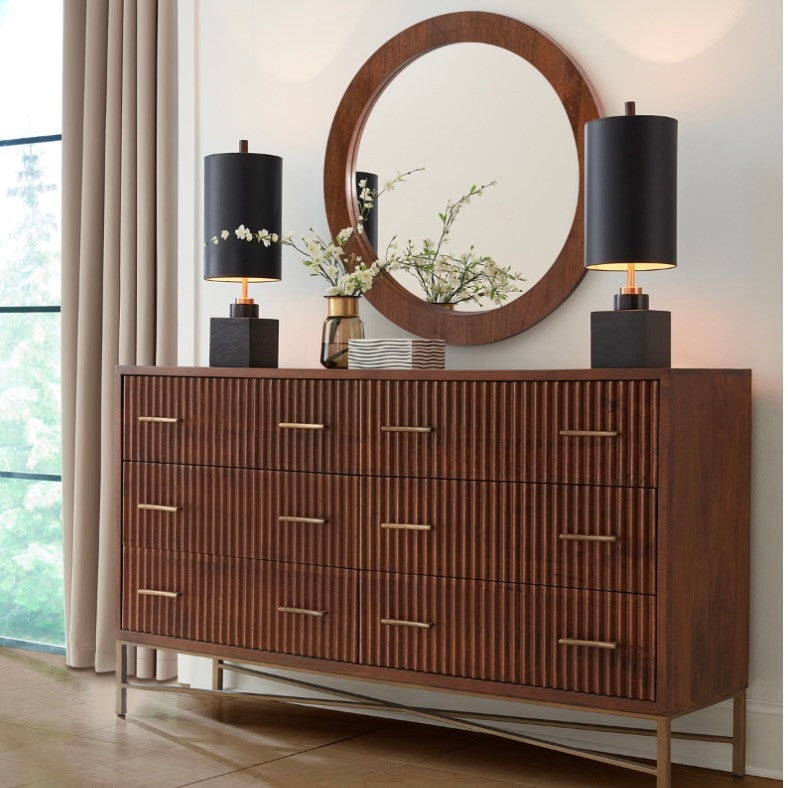 Zoey Contemporary Solid Wood 6-Drawer Dresser