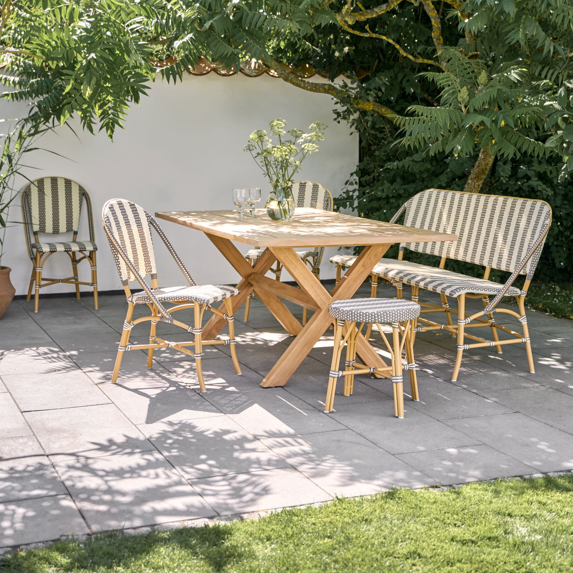 Sofie Outdoor Bistro 3-Seater Bench by Sika Design - view 2