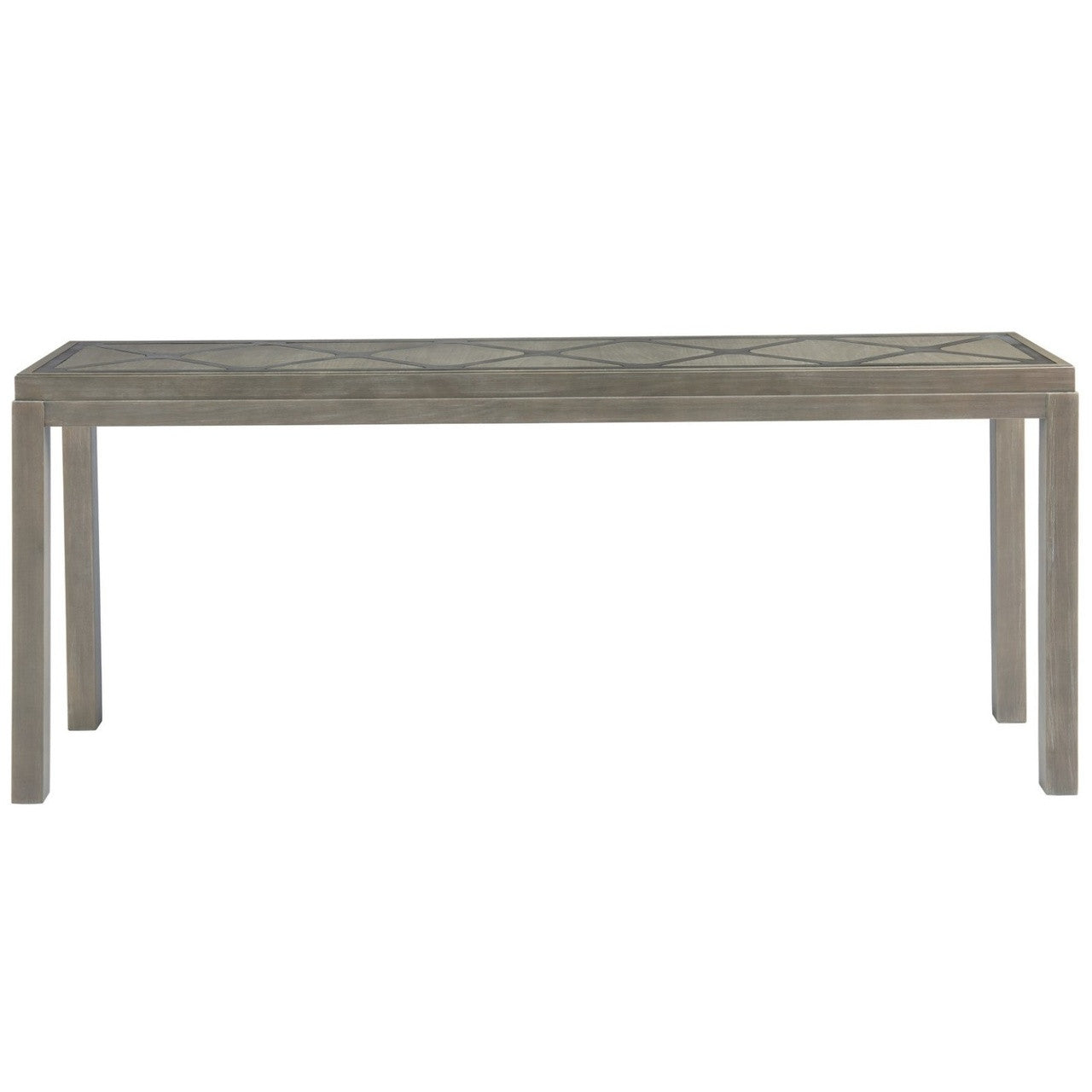 Universal Curated Griffin Console Table with Diamond Pattern Top