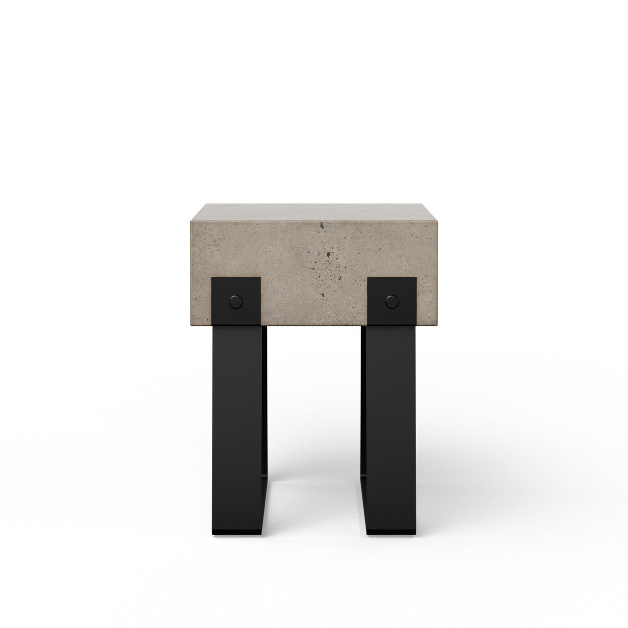 Mixx - Industrial Stool - Black Legs - Dark Grey Seat