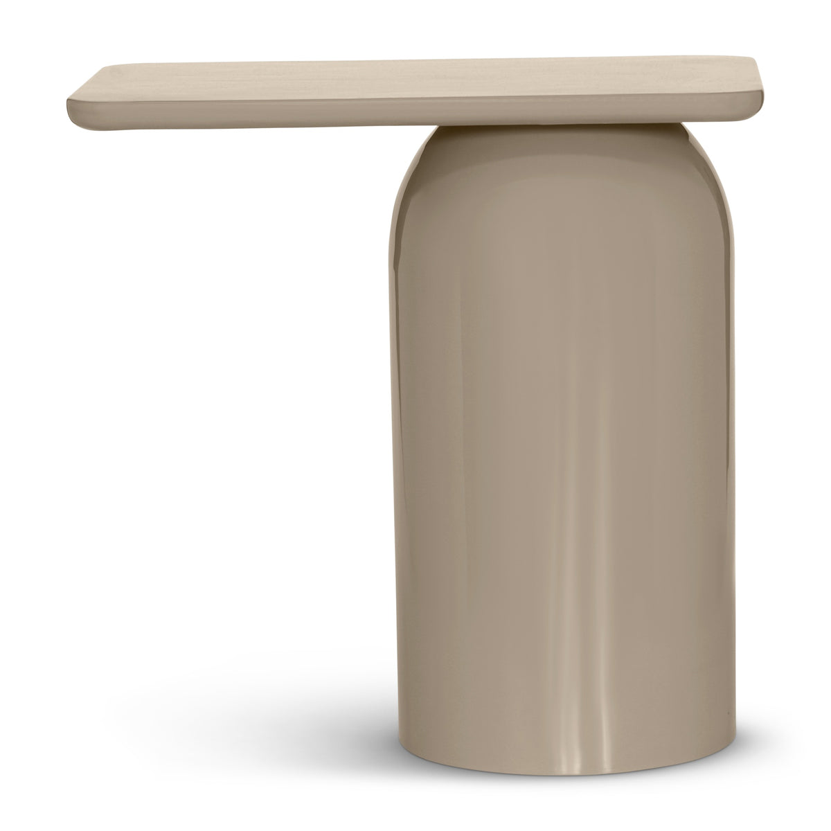 Alessia Enamel End Table Latte Taupe by Urbia - detail 3