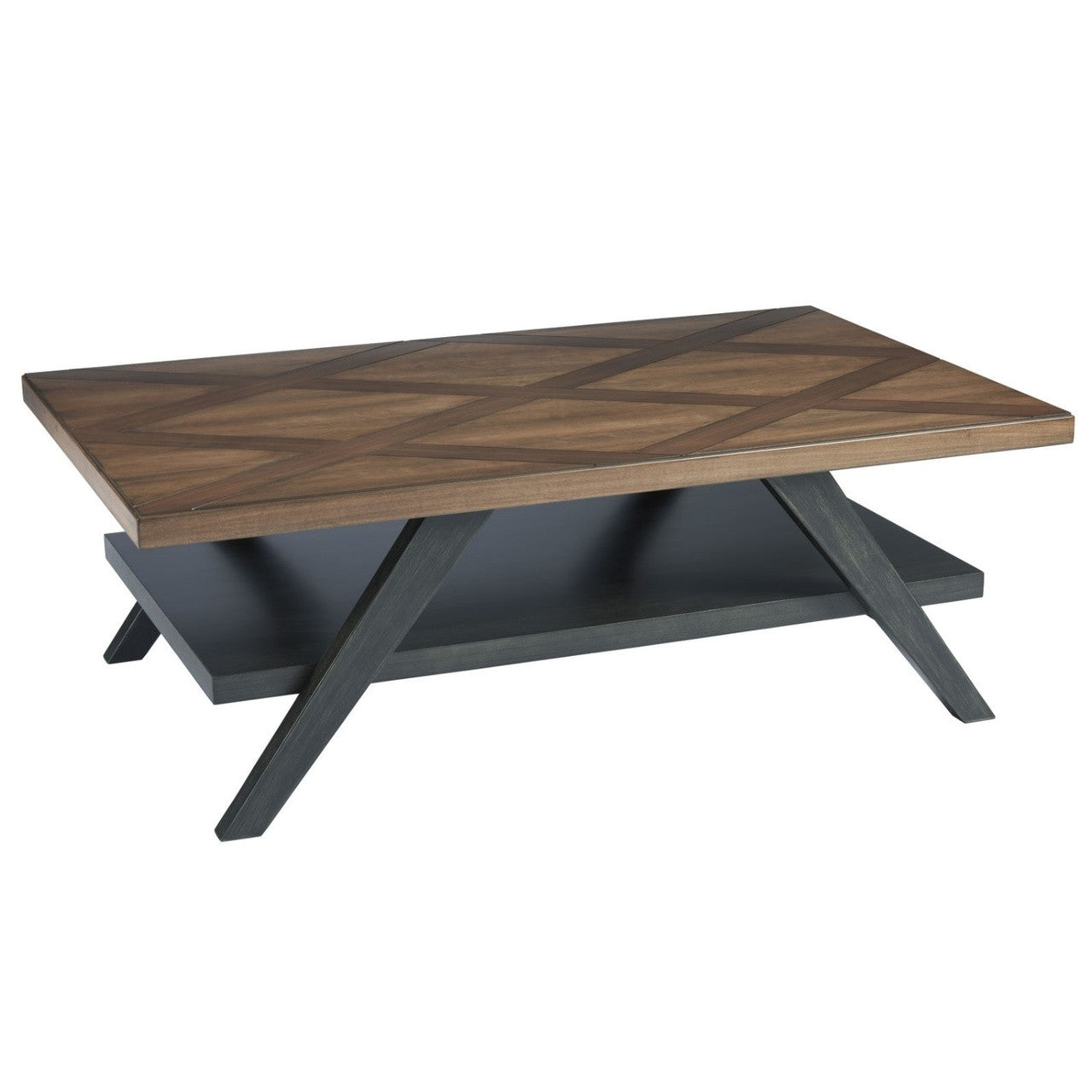 Chandler Mid-Century Modern Wooden Cocktail Table 52"