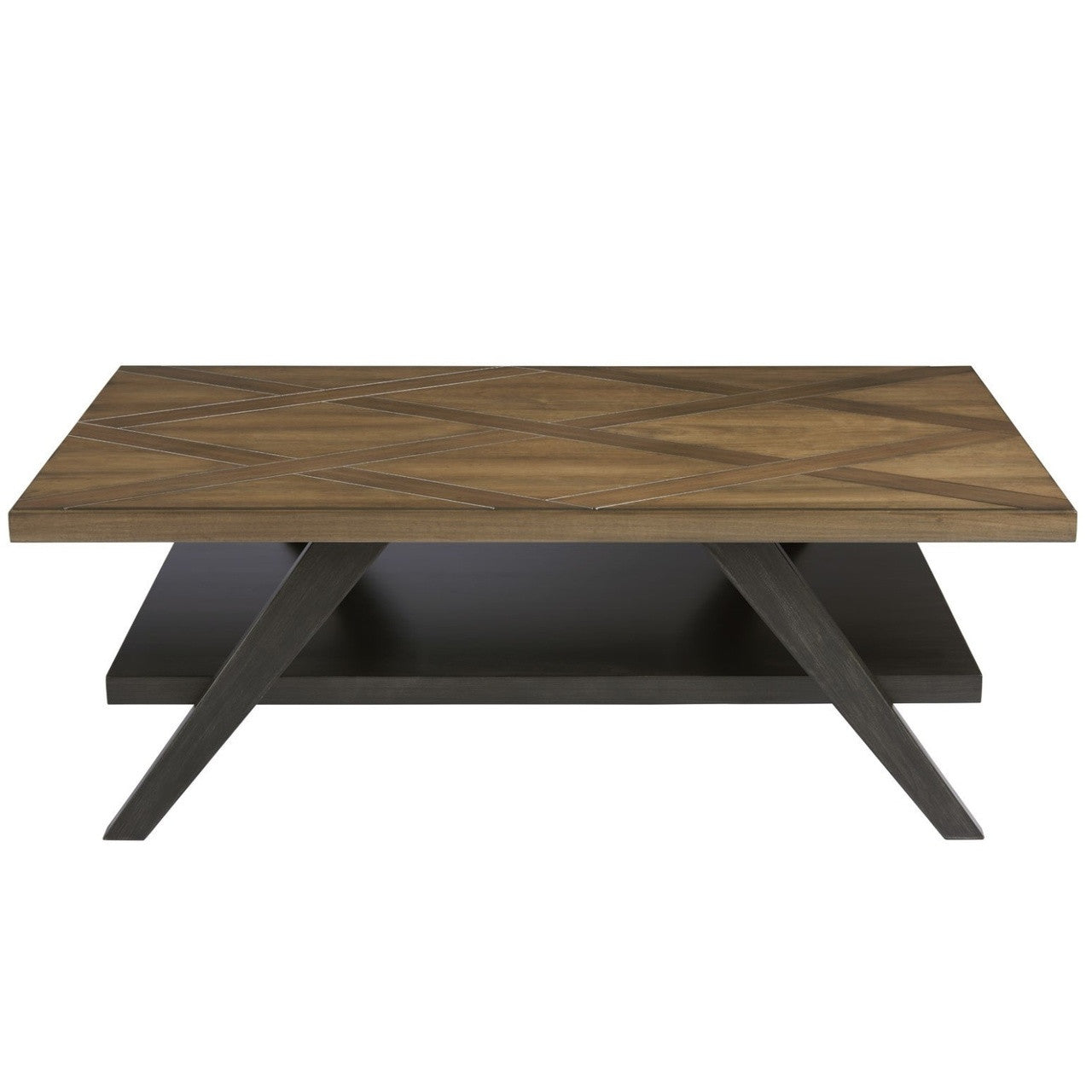 Chandler Mid-Century Modern Wooden Cocktail Table 52"