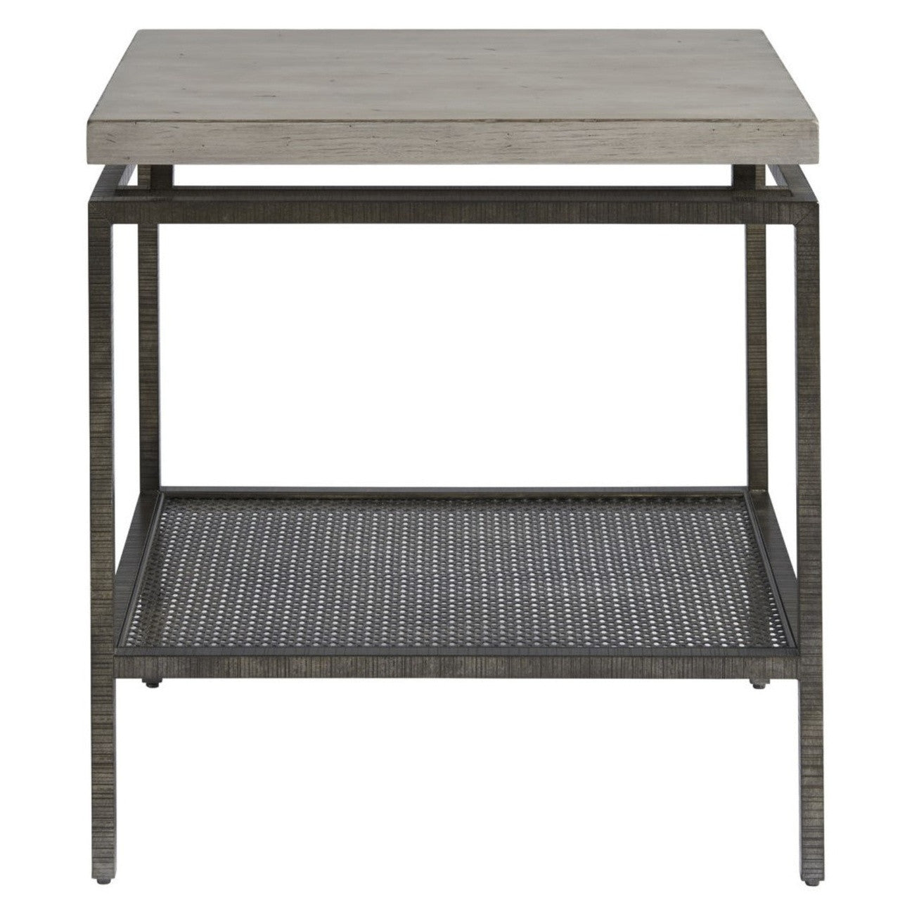 Garrison Concrete Top Bronze Base Side Table