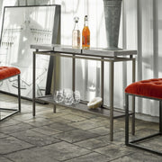 Garrison Concrete Top Bronze Base Console Table 48"