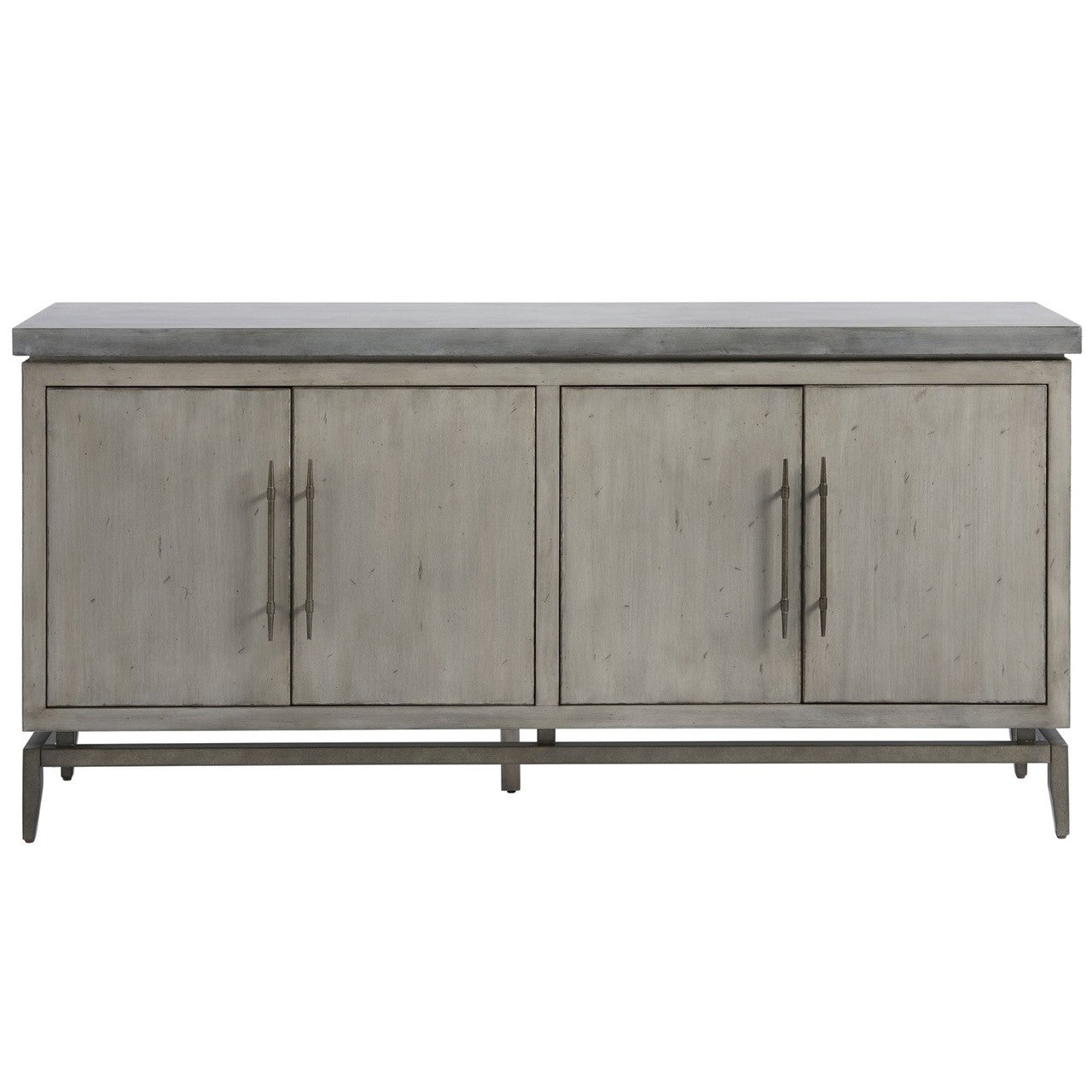 Garrison Concrete Top Bronze Base Media Cabinet 68"