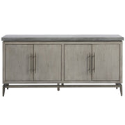 Garrison Concrete Top Bronze Base Media Cabinet 68"