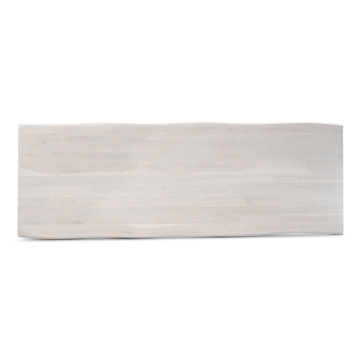 Brooks Dining Table Glass Base 40" x 116" White Wash Top - Clear Glass Base by Urbia - detail 4