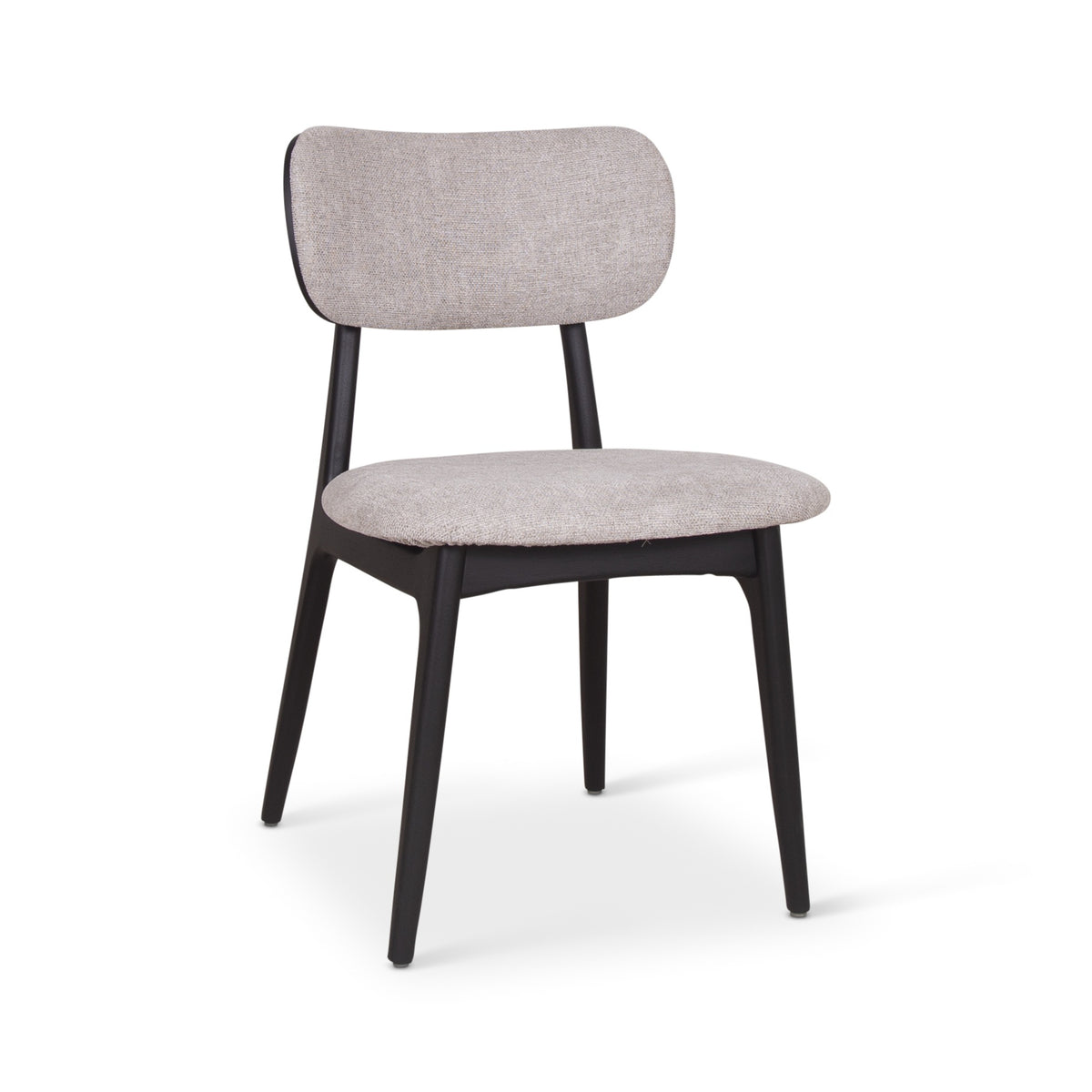 Modern Brazilian Claudia Side Chair Harvest Jute Upholstery - Ebano Frame by Urbia - detail 3