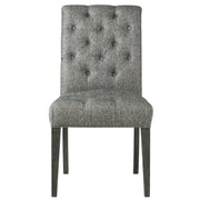 Aldrich Dark Grey Button-Tufted Dining Room Chair