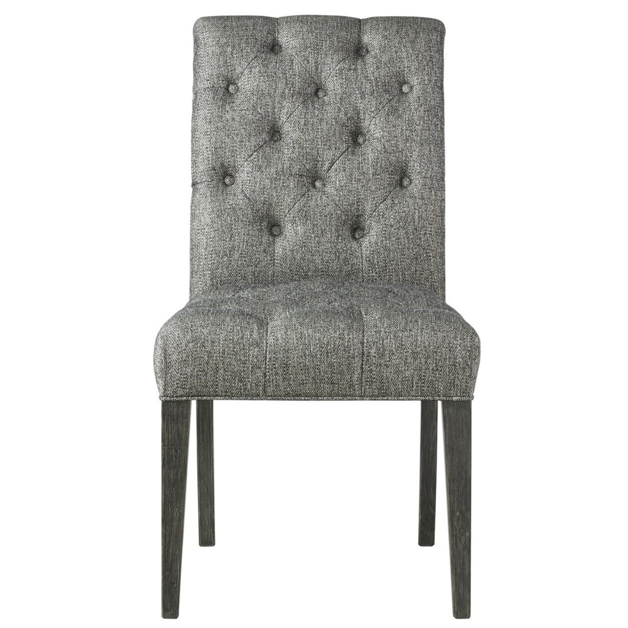 Aldrich Dark Grey Button-Tufted Dining Room Chair