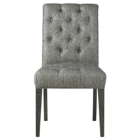 Aldrich Dark Grey Button-Tufted Dining Room Chair