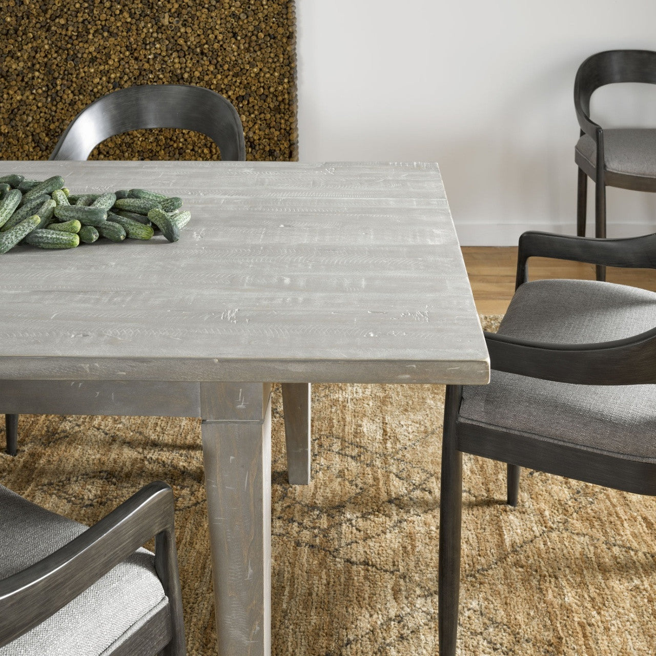 Digby Grey Reclaimed Wood Dining Table 84"